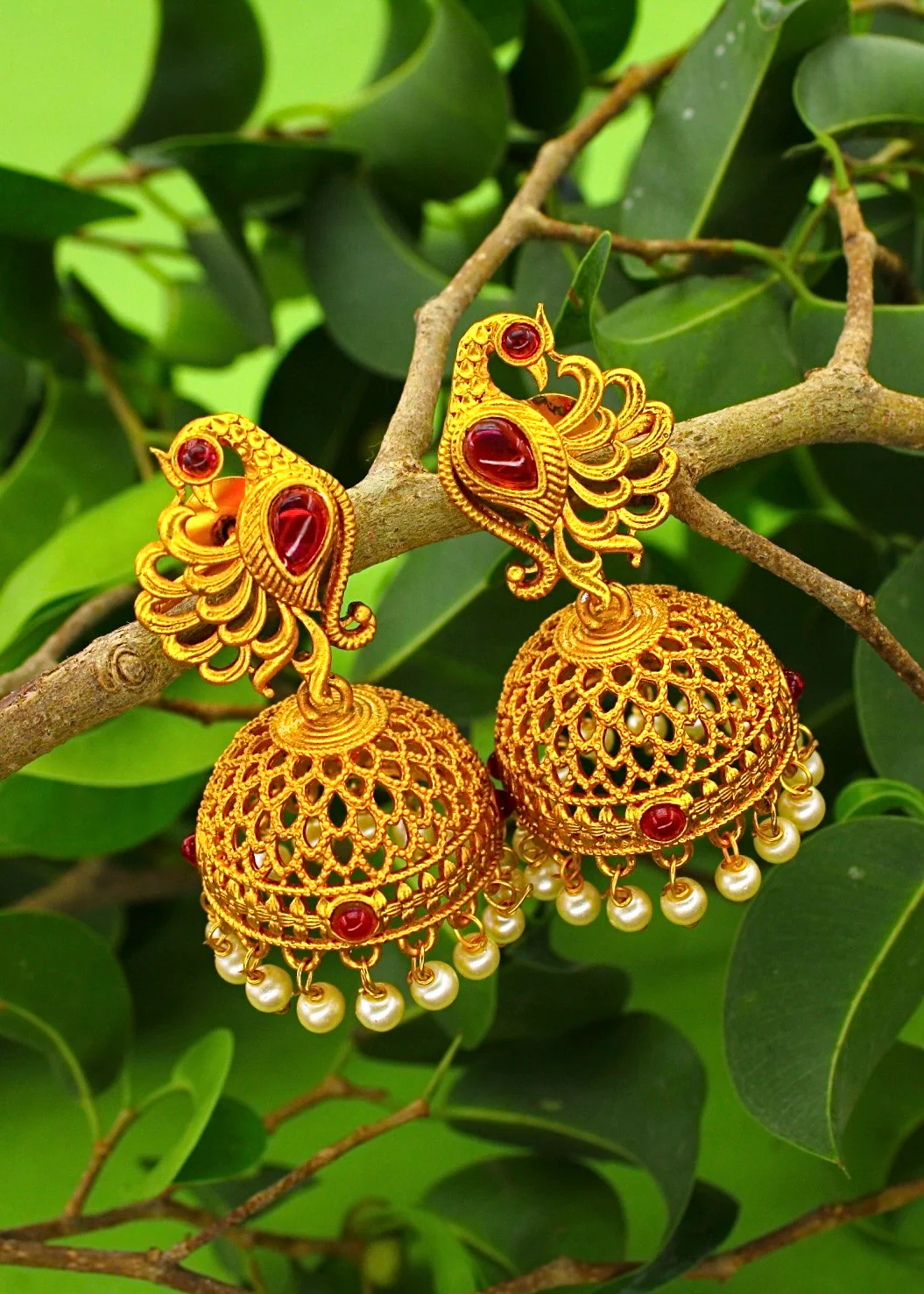 ATTRACTIVE PEACOCK JHUMKI - Image 2
