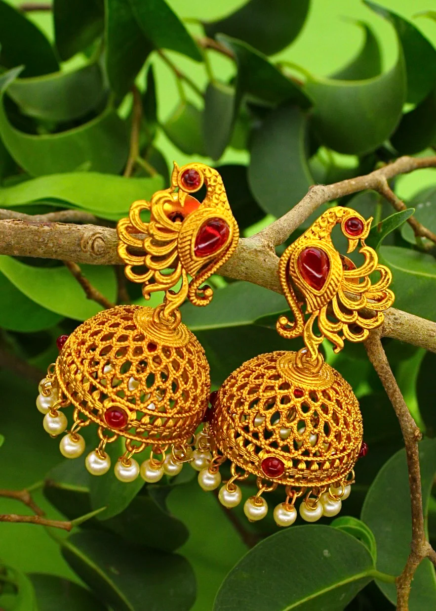 ATTRACTIVE PEACOCK JHUMKI - Image 4