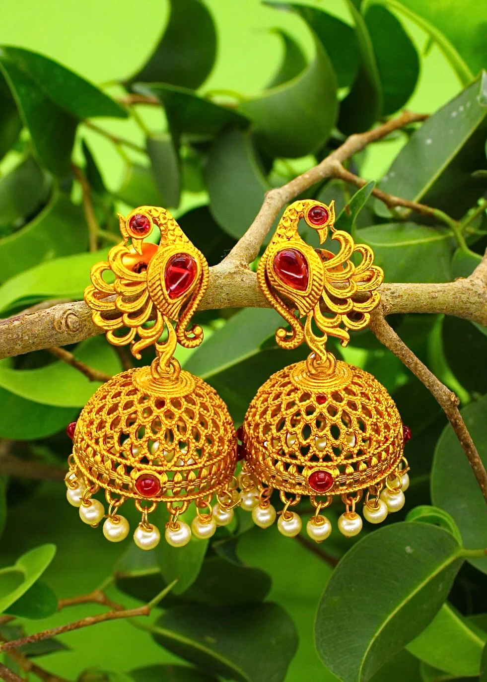ATTRACTIVE PEACOCK JHUMKI - Image 5