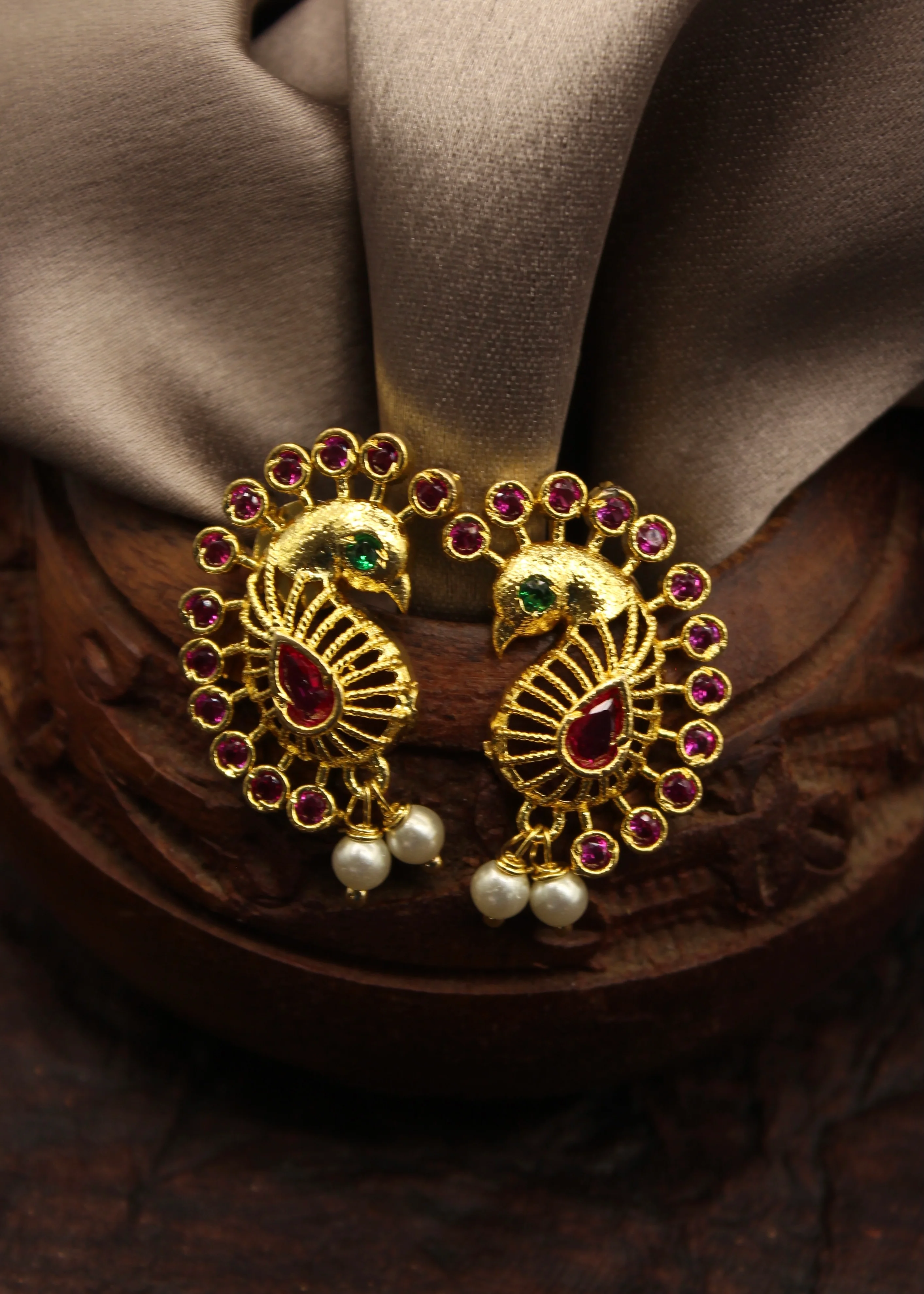 CLASSY PEACOCK EARRINGS - Image 2