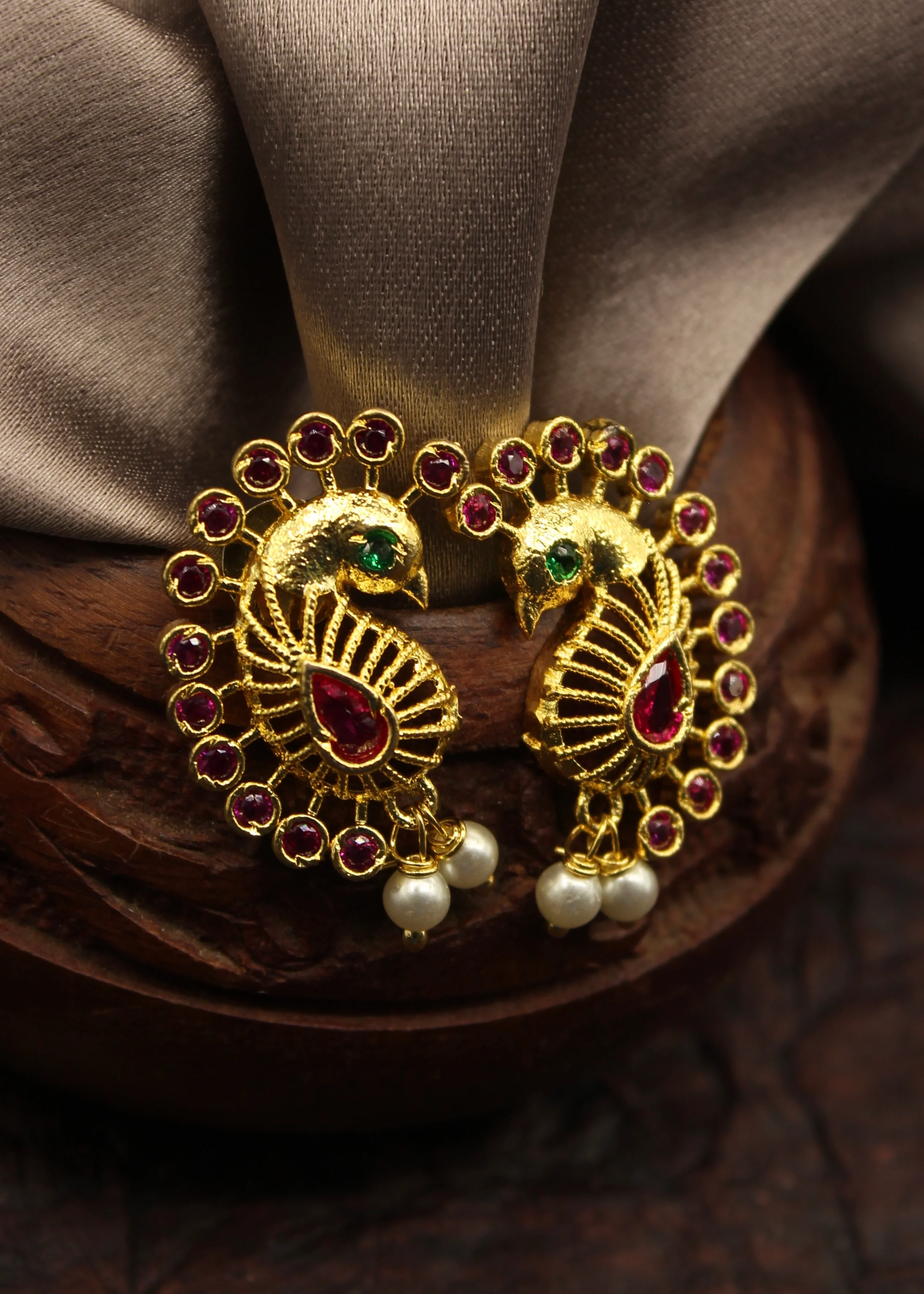 CLASSY PEACOCK EARRINGS - Image 3
