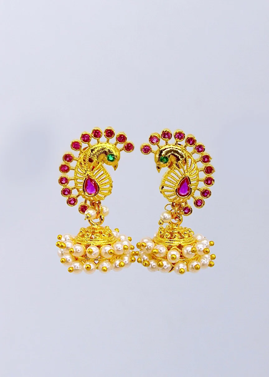 ATTRACTIVE PEACOCK EARRINGS - Image 4