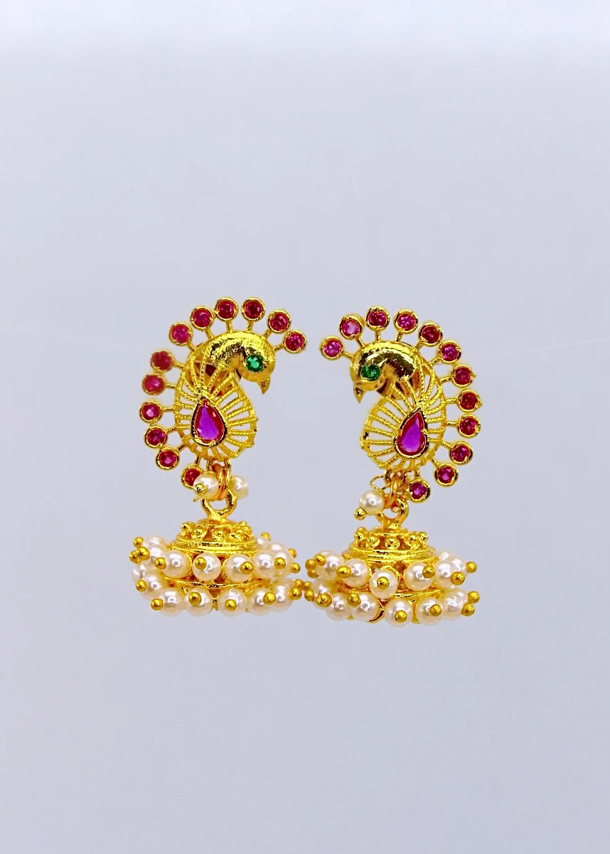 ATTRACTIVE PEACOCK EARRINGS - Image 5