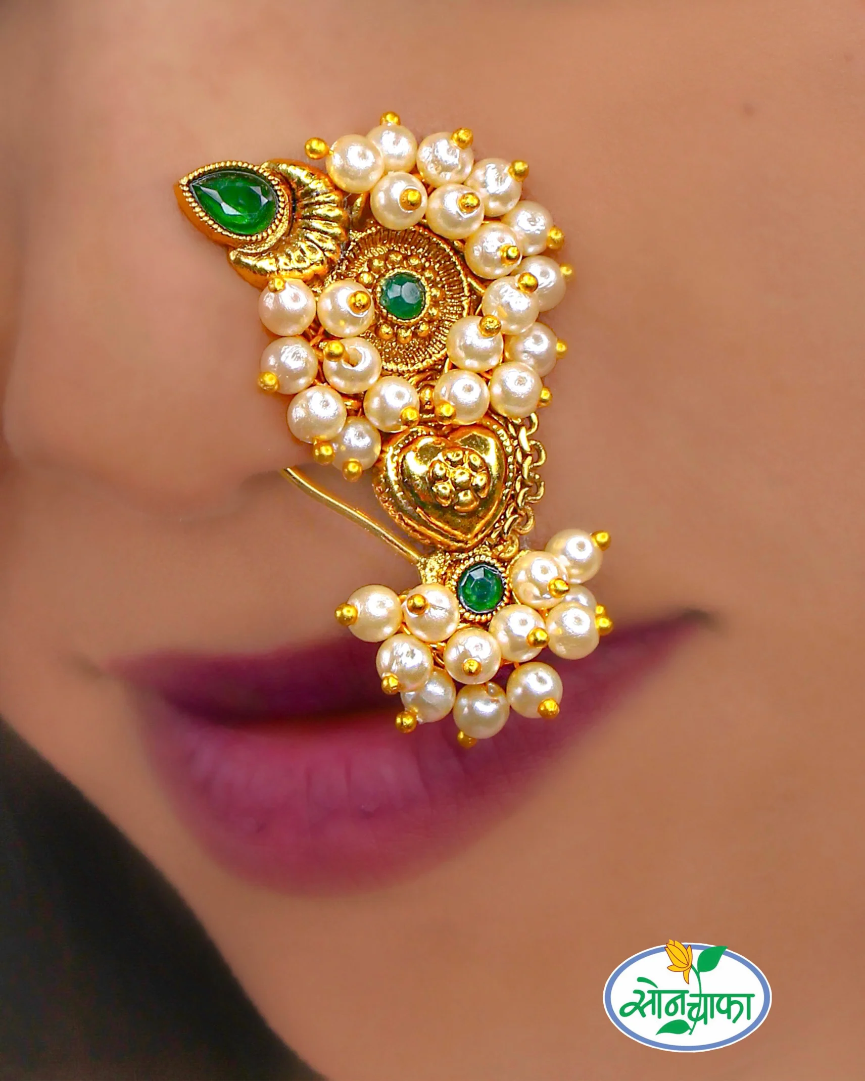IMPRESSIVE PEARL BEADS NATH - Image 2