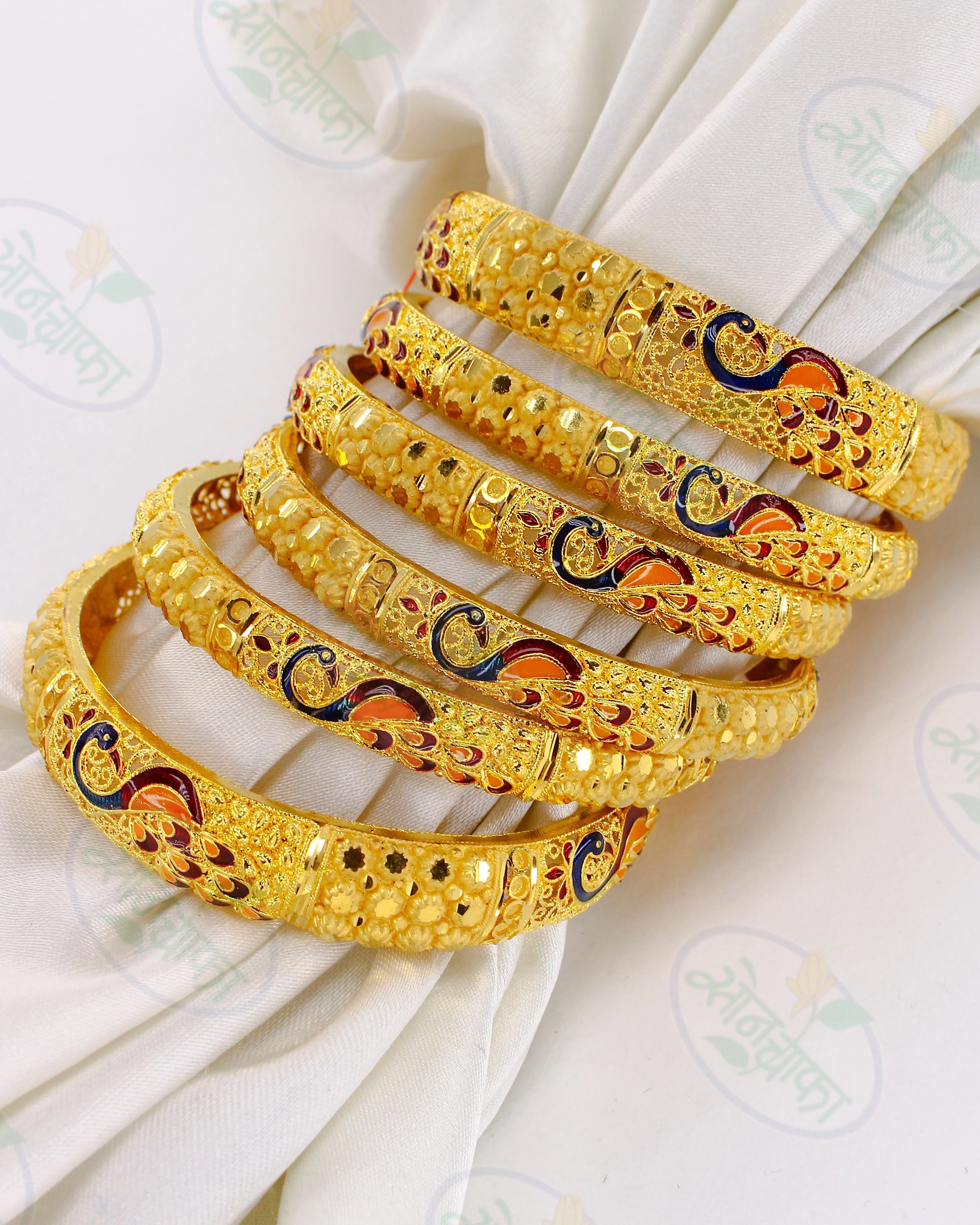 FAIRY PEACOCK DESIGNER BANGLES SET - Image 3