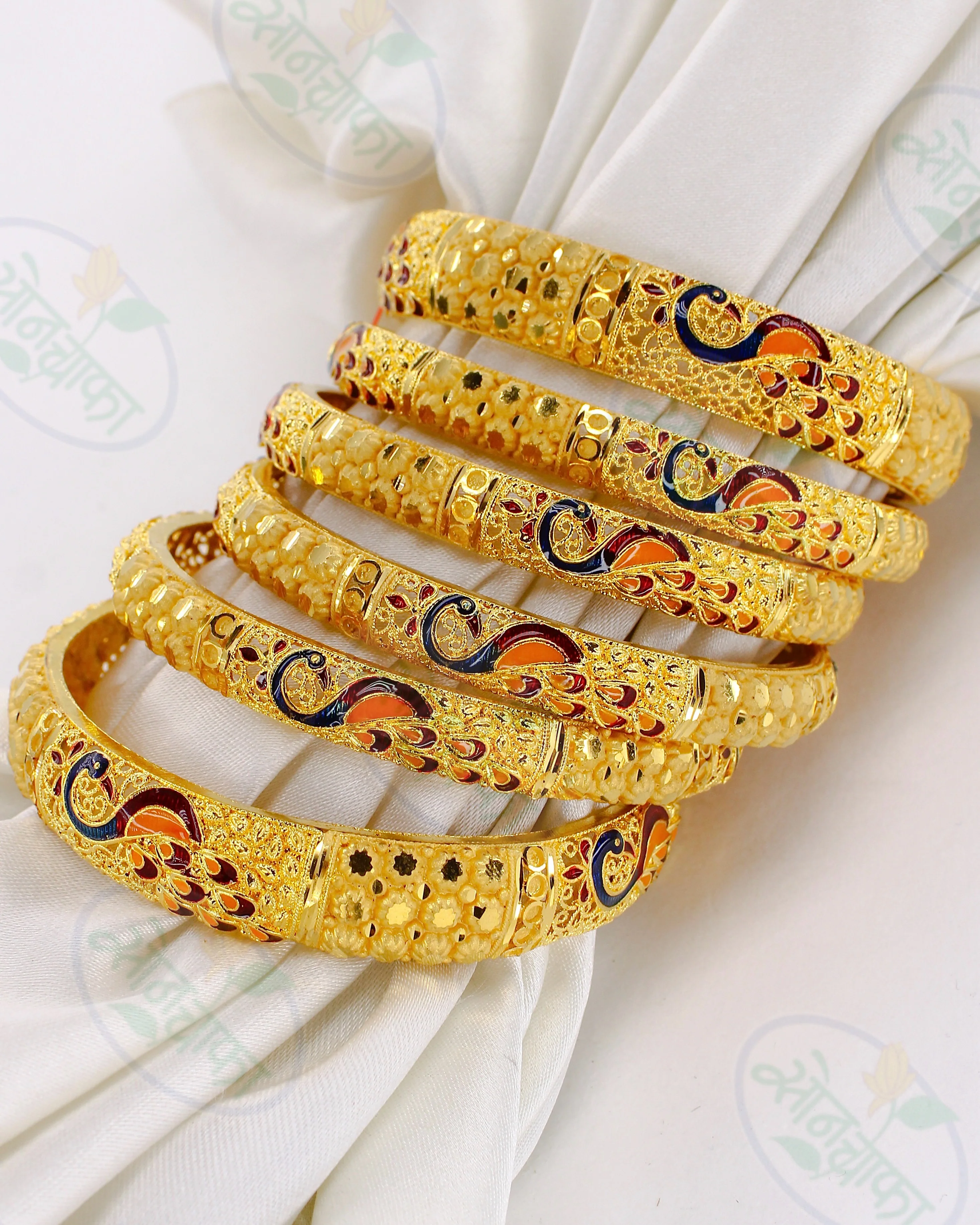 FAIRY PEACOCK DESIGNER BANGLES SET - Image 4