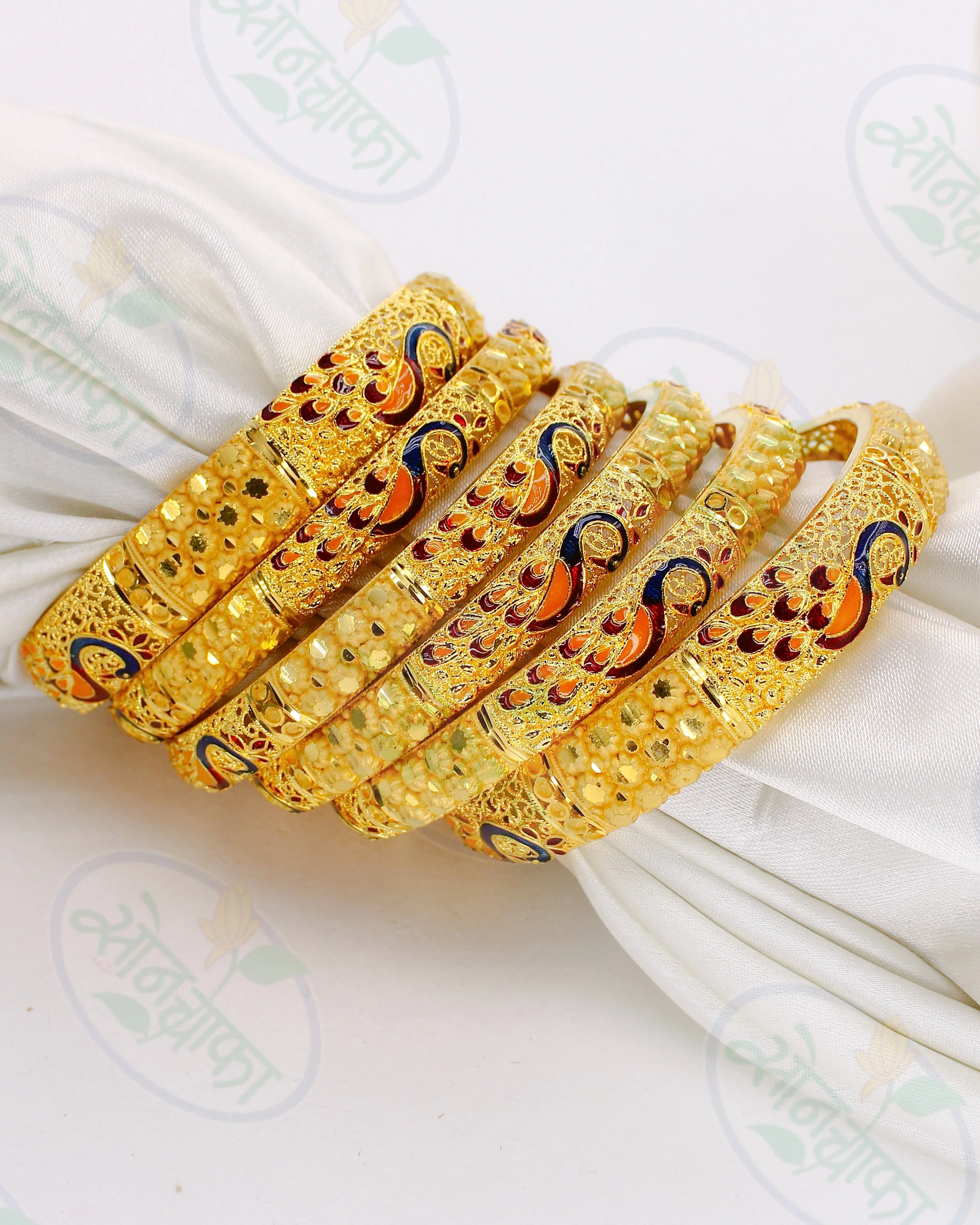 FAIRY PEACOCK DESIGNER BANGLES SET - Image 5