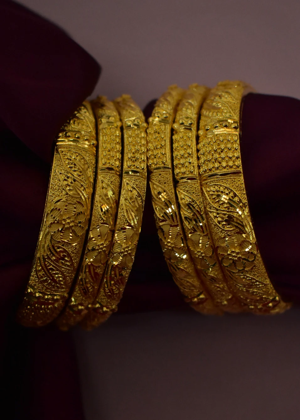 FLORAL LEAFY BANGLES SET - Image 5
