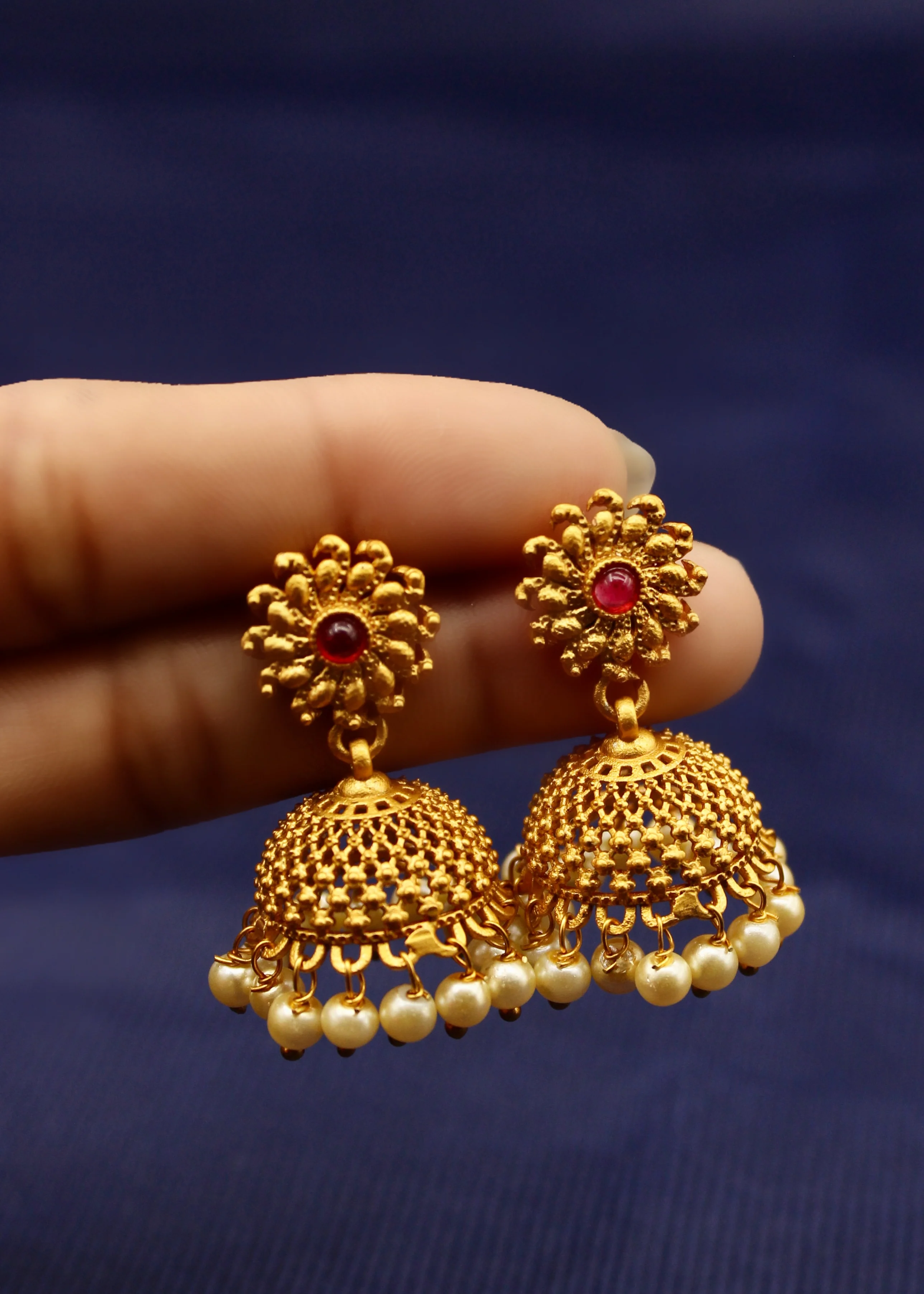 JALI DESIGN JHUMKI EARRINGS