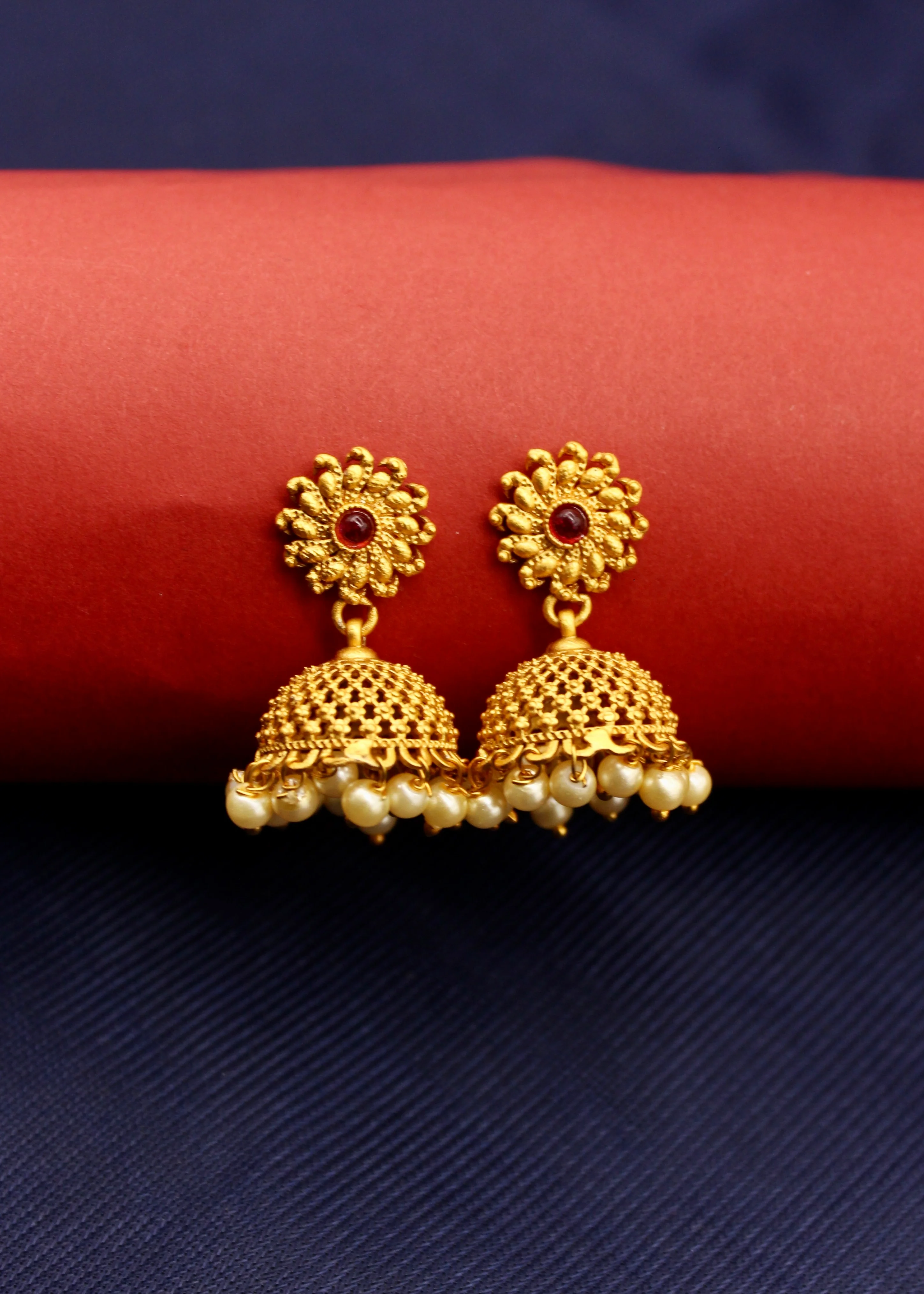 JALI DESIGN JHUMKI EARRINGS - Image 3