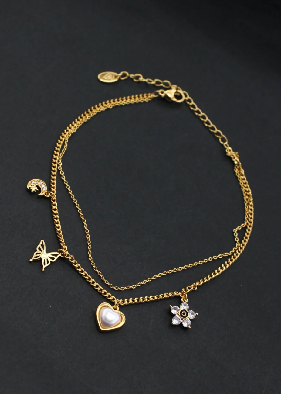 DAINTY ROSE GOLD ANKLET - Image 4