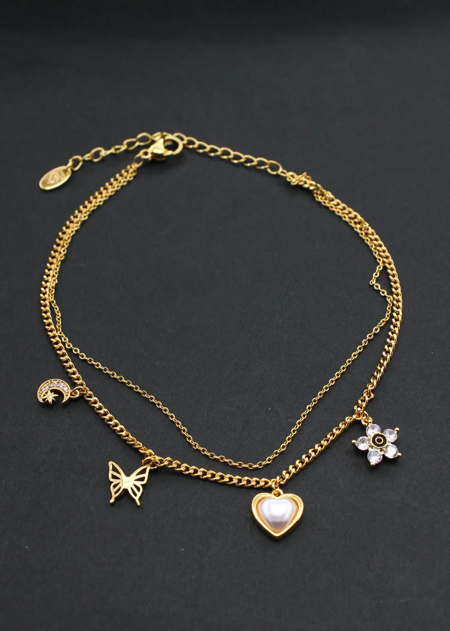 DAINTY ROSE GOLD ANKLET - Image 5