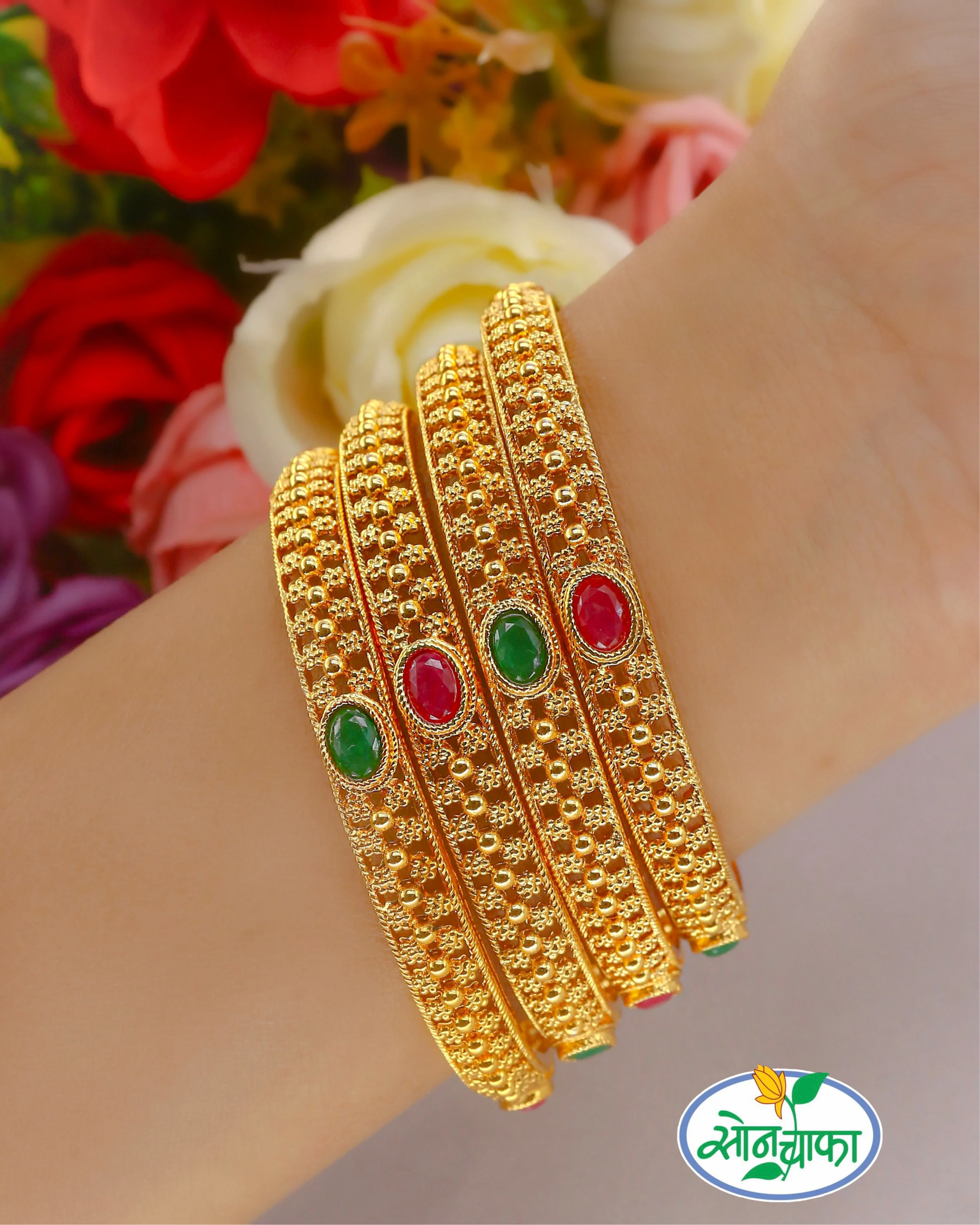 STONE DESIGNER BANGLES