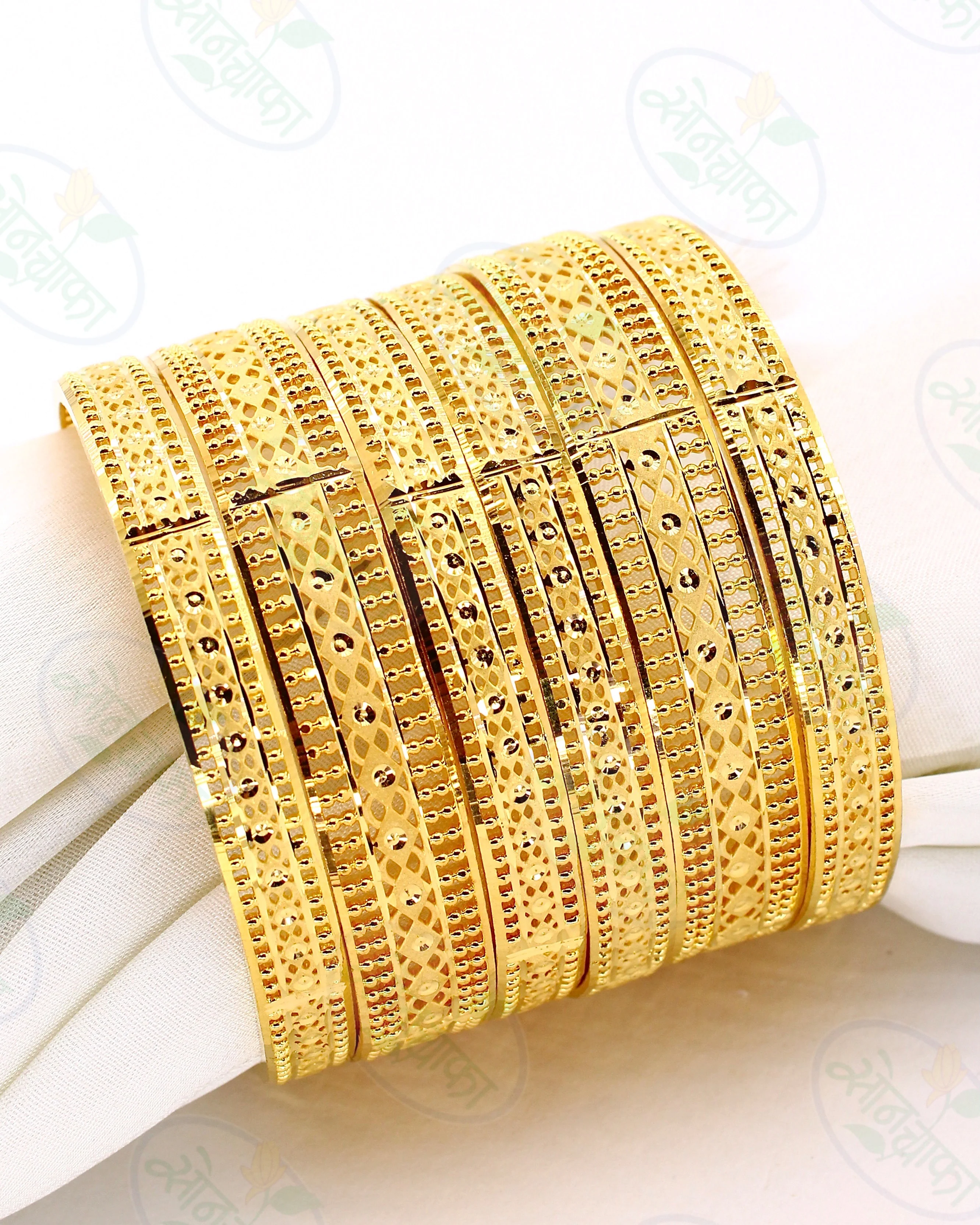 UNIQUELY DESIGNED GOLD PLATED BANGLES - Image 3