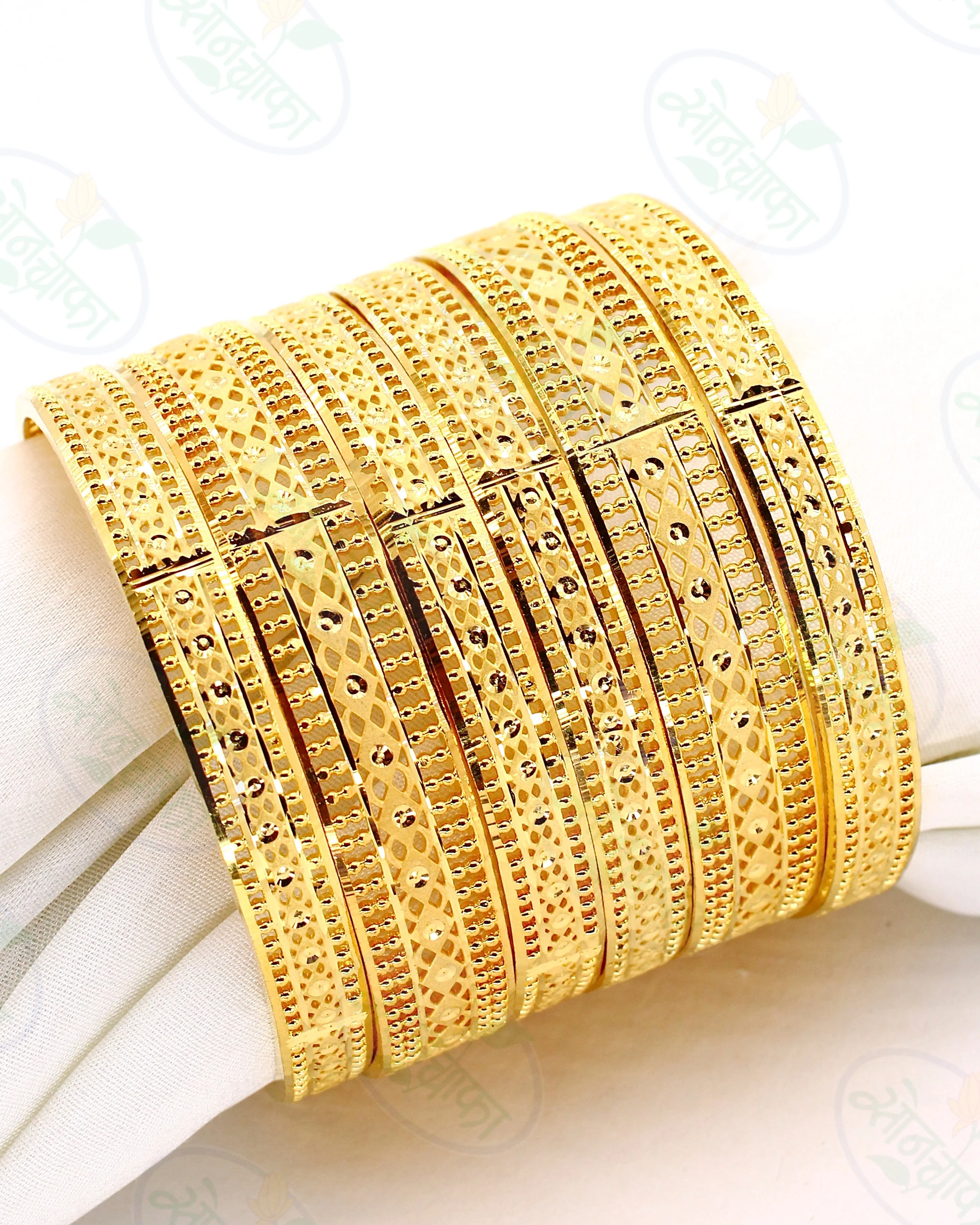 UNIQUELY DESIGNED GOLD PLATED BANGLES - Image 4