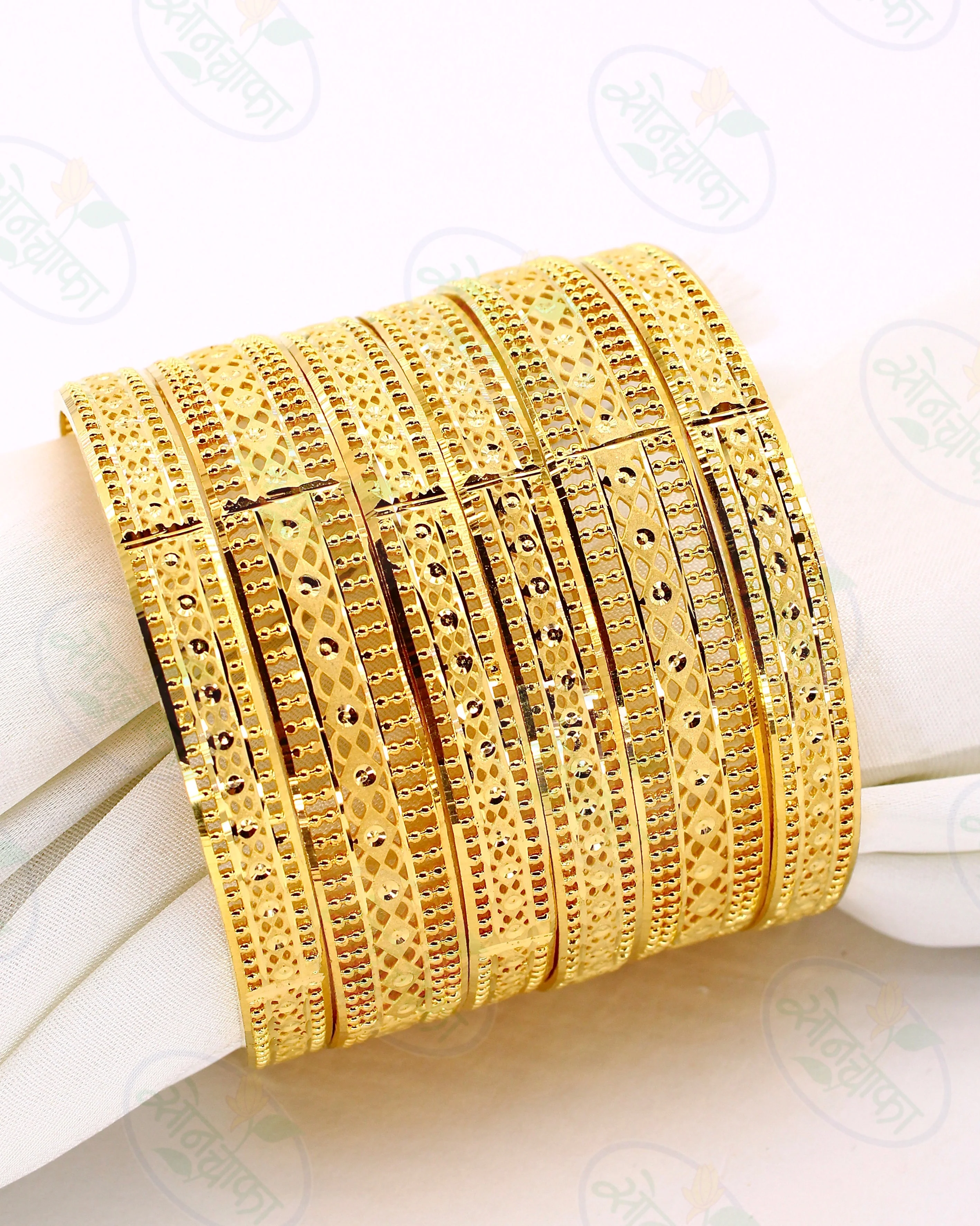 UNIQUELY DESIGNED GOLD PLATED BANGLES - Image 5