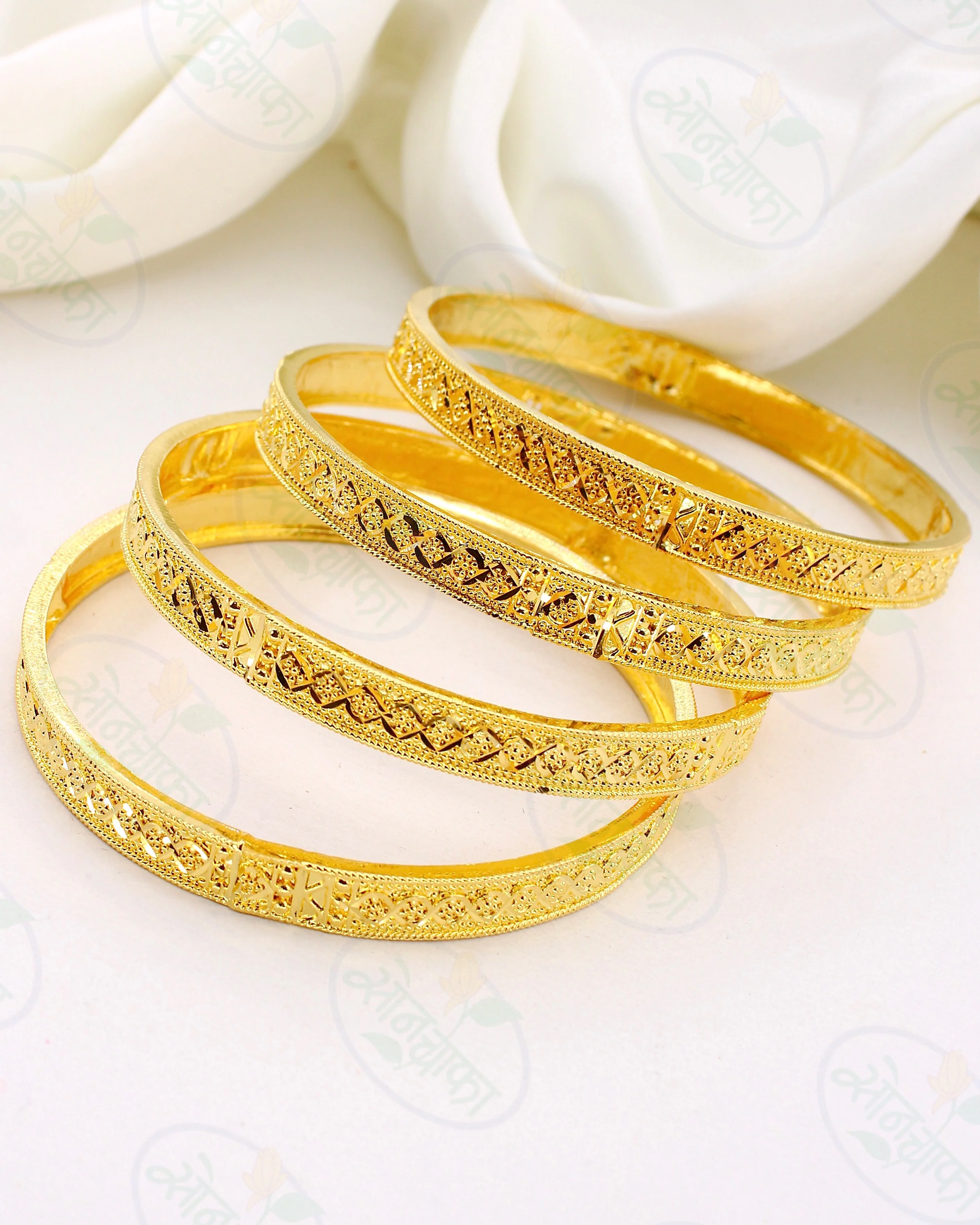 REGAL ELEGANCE GOLD PLATED BANGLES - Image 2