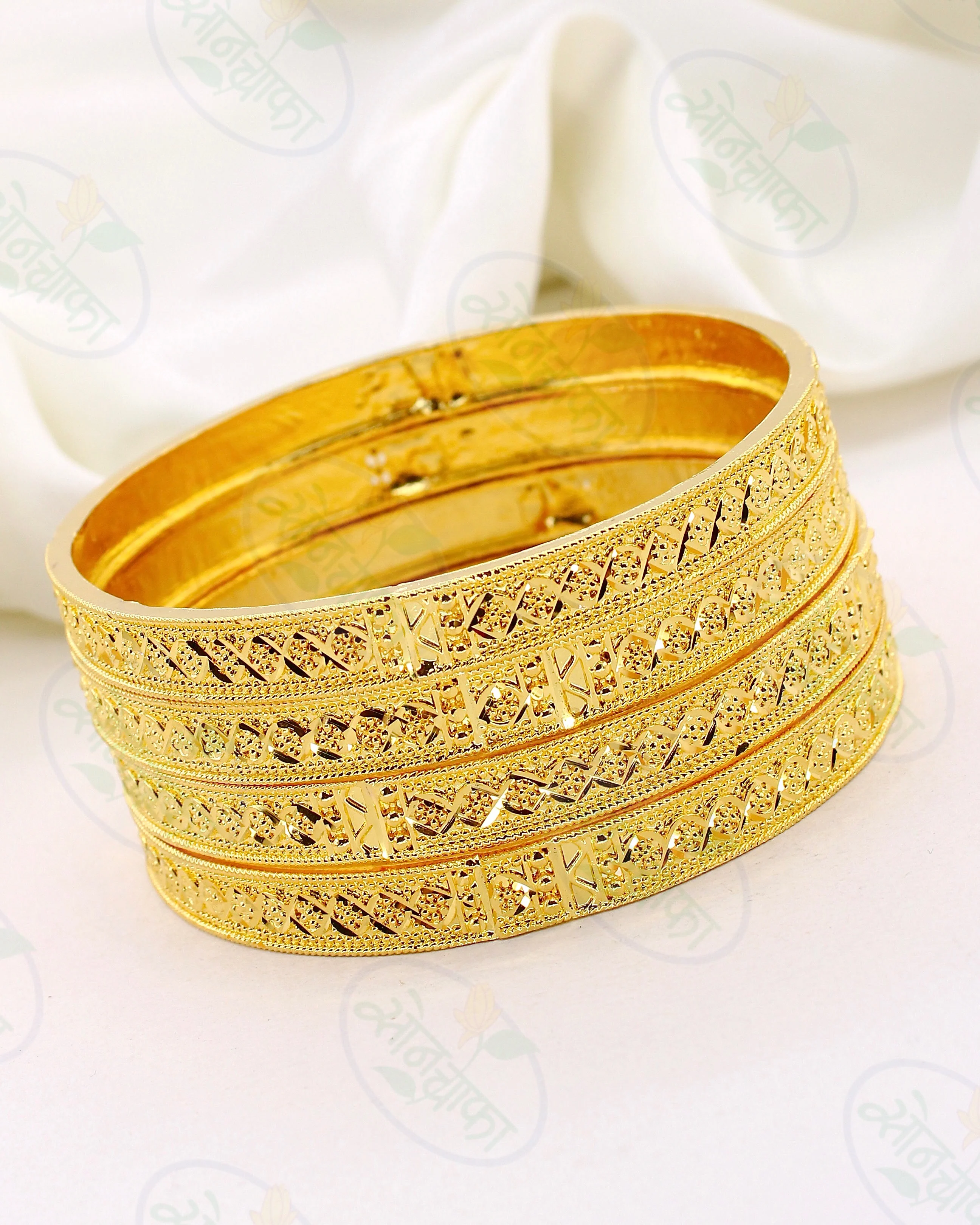 REGAL ELEGANCE GOLD PLATED BANGLES - Image 5