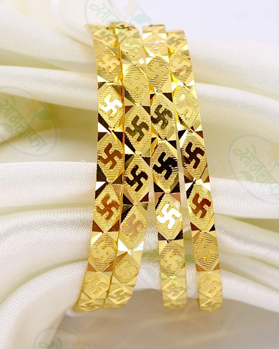 BEAUTIFUL SWASTIK DESIGNER BANGLES - Image 2