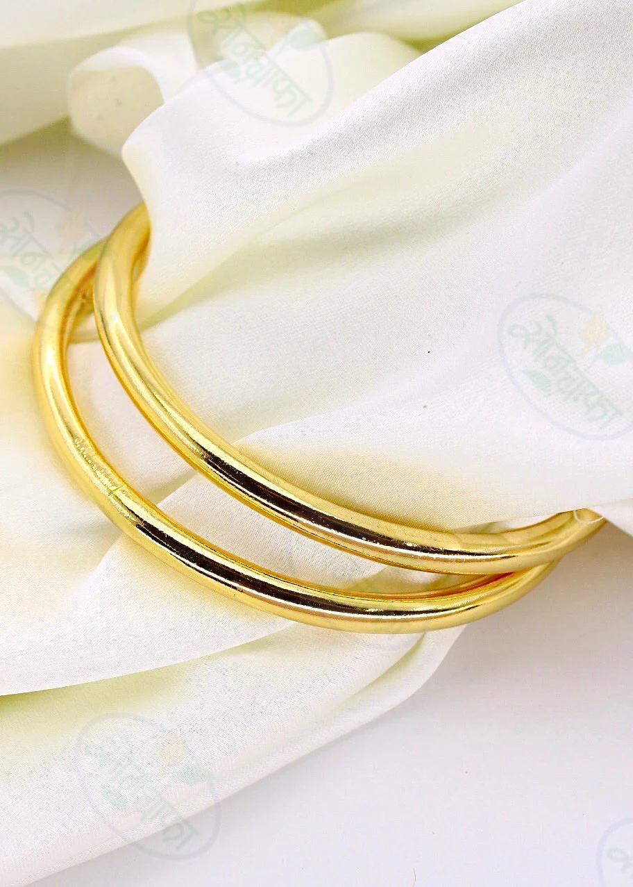 BRIGHT GOLD PLATED BANGLES - Image 2