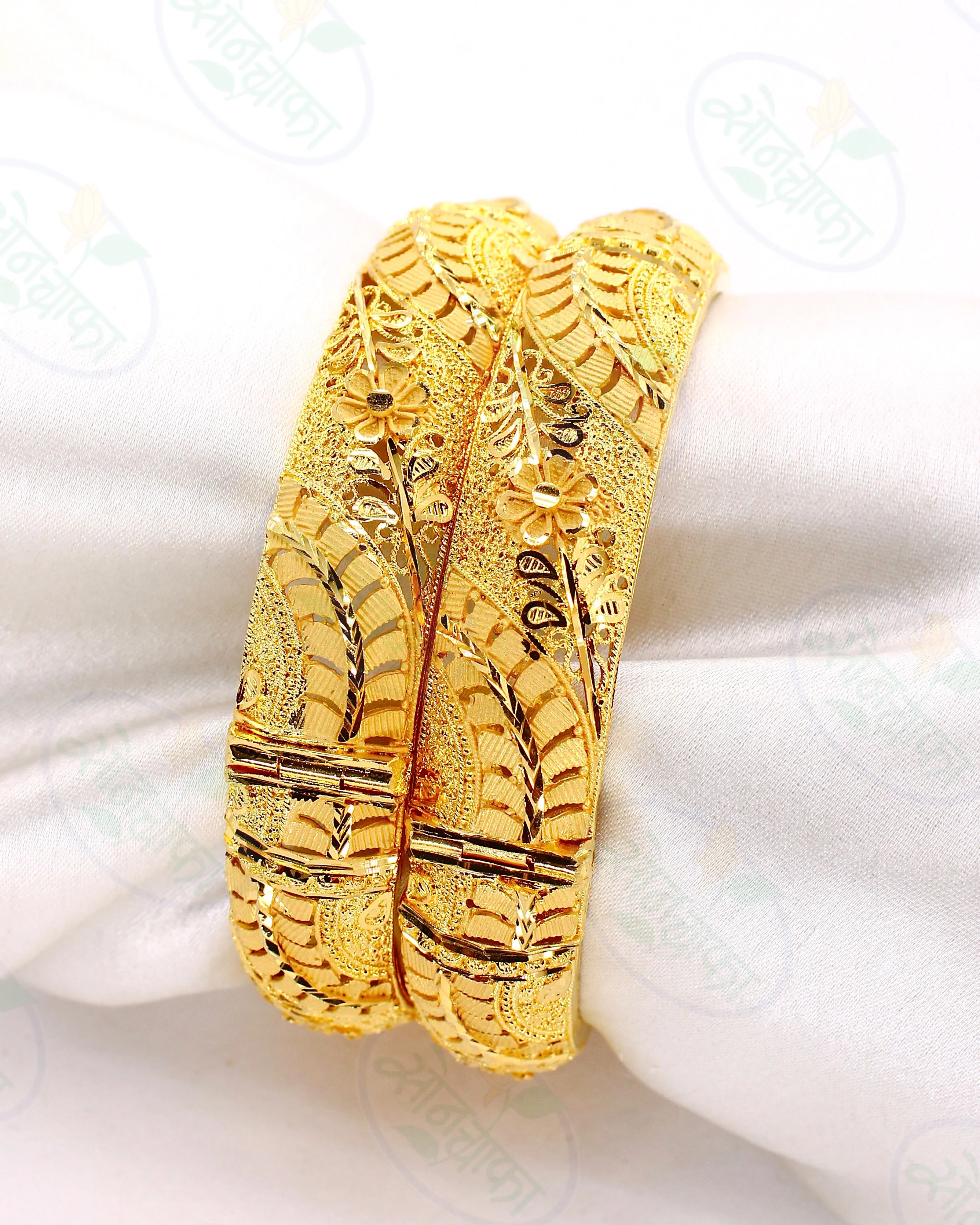 UNIQUELY DESIGNED GOLD PLATED BANGLES - Image 3
