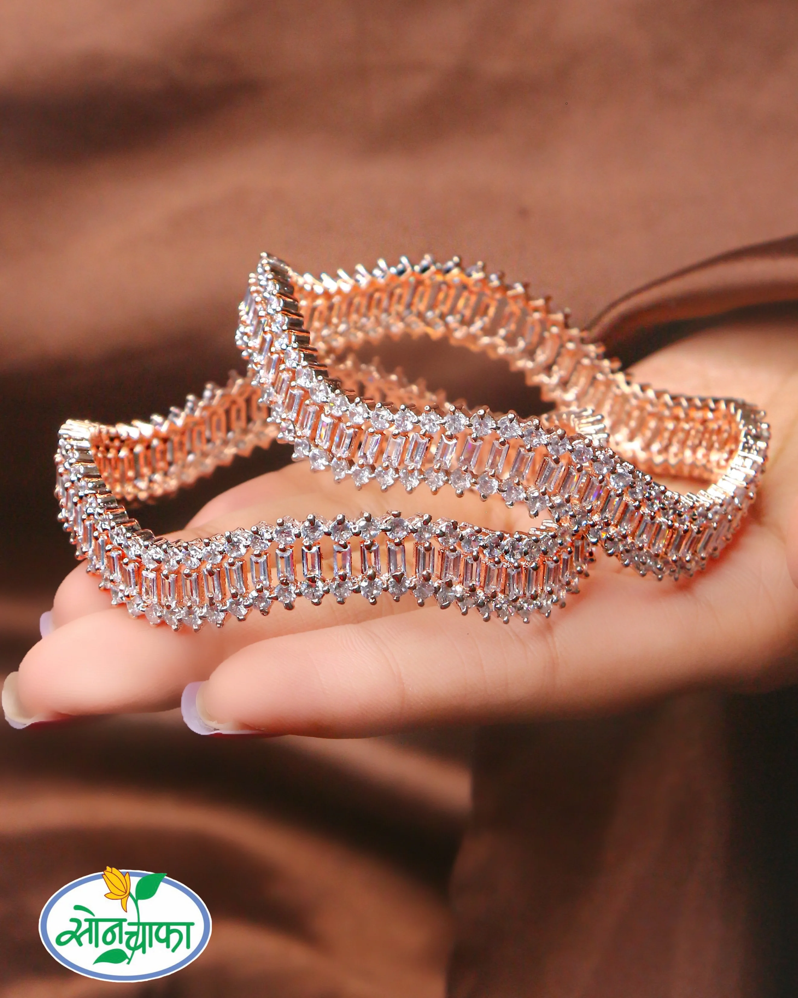 BOLD WAVES DIAMOND BANGLES - Image 4