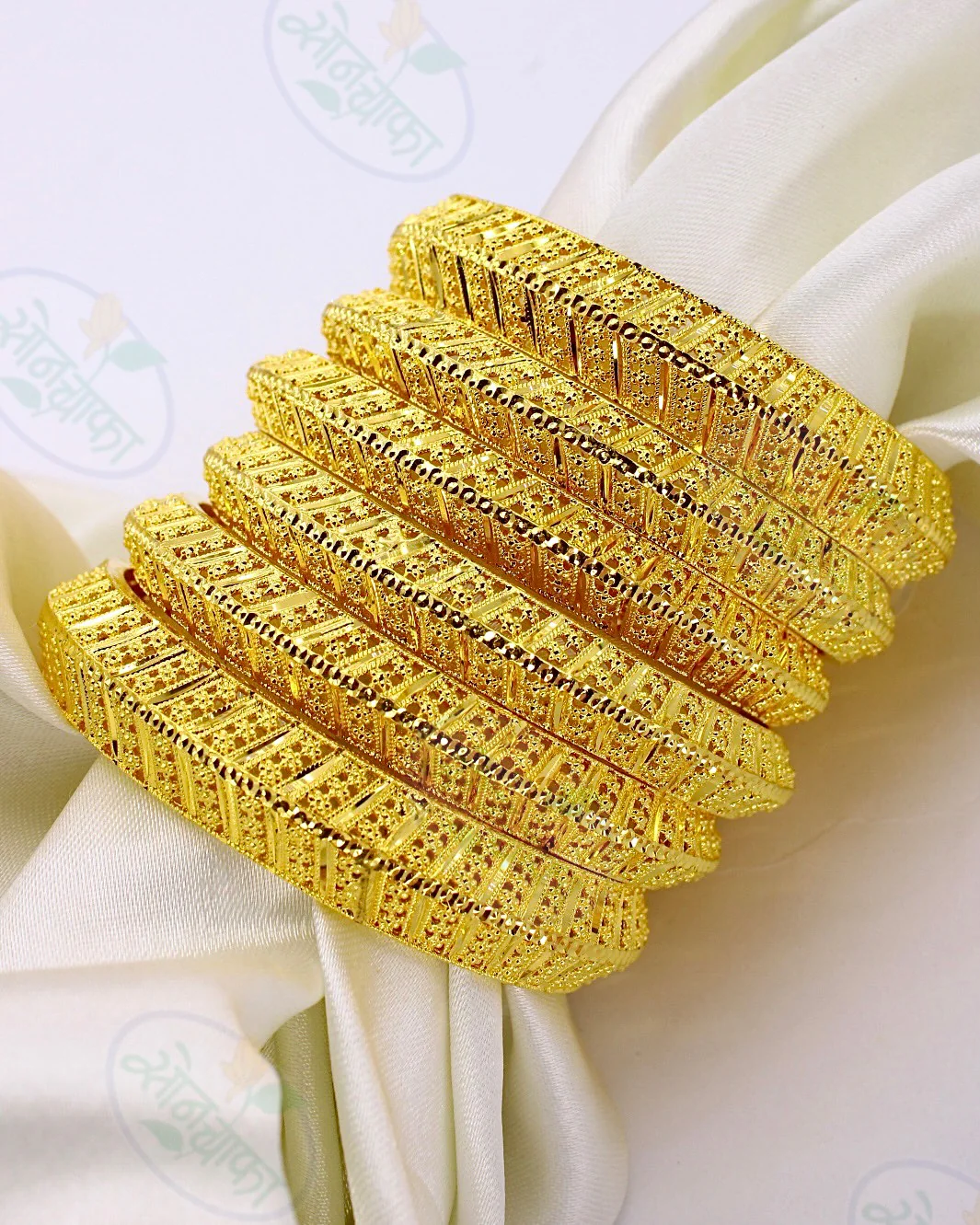 UNIQUE DESIGNER GOLD PLATED BANGLES