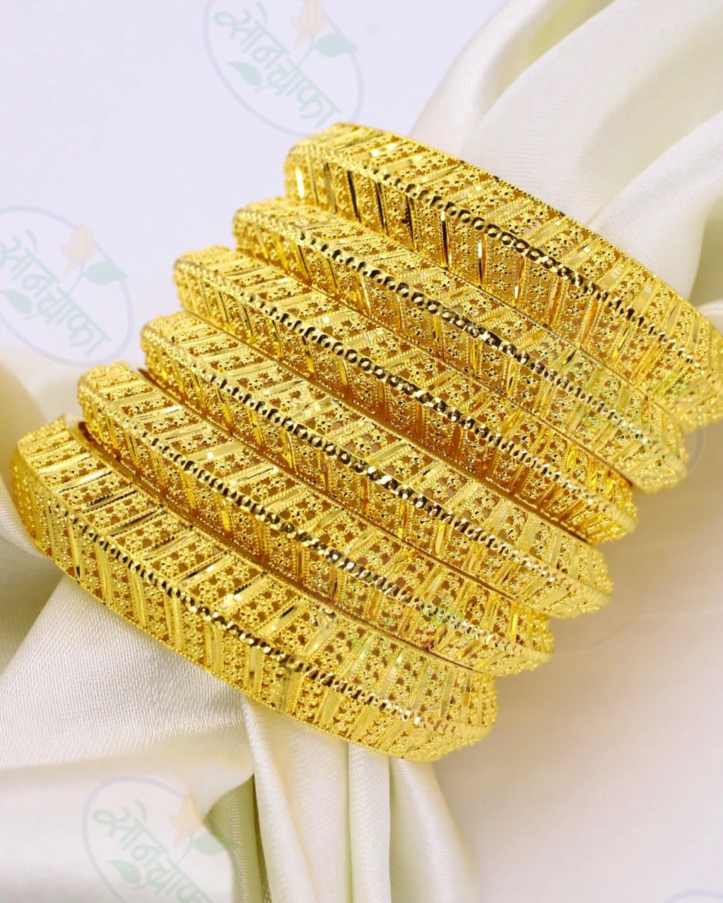 UNIQUE DESIGNER GOLD PLATED BANGLES - Image 2