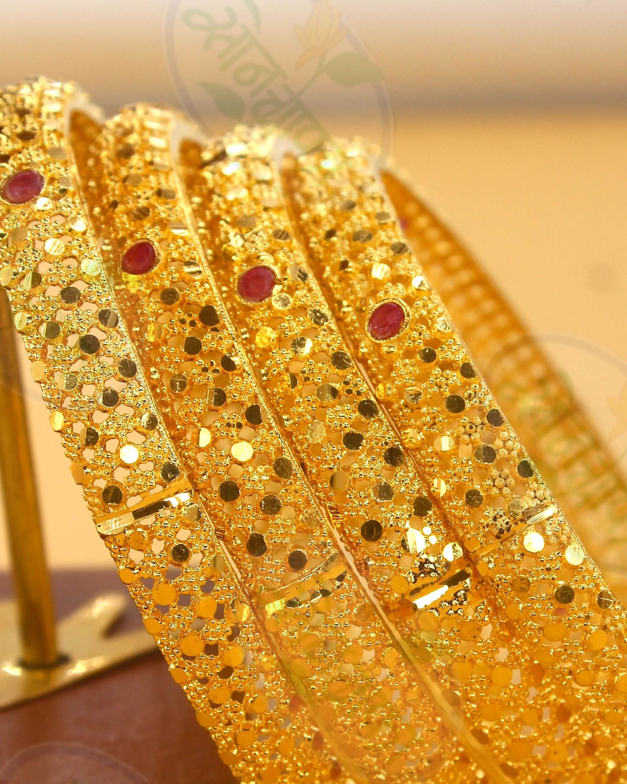 IMPRESSIVE GOLD PLATED BANGLES - Image 2