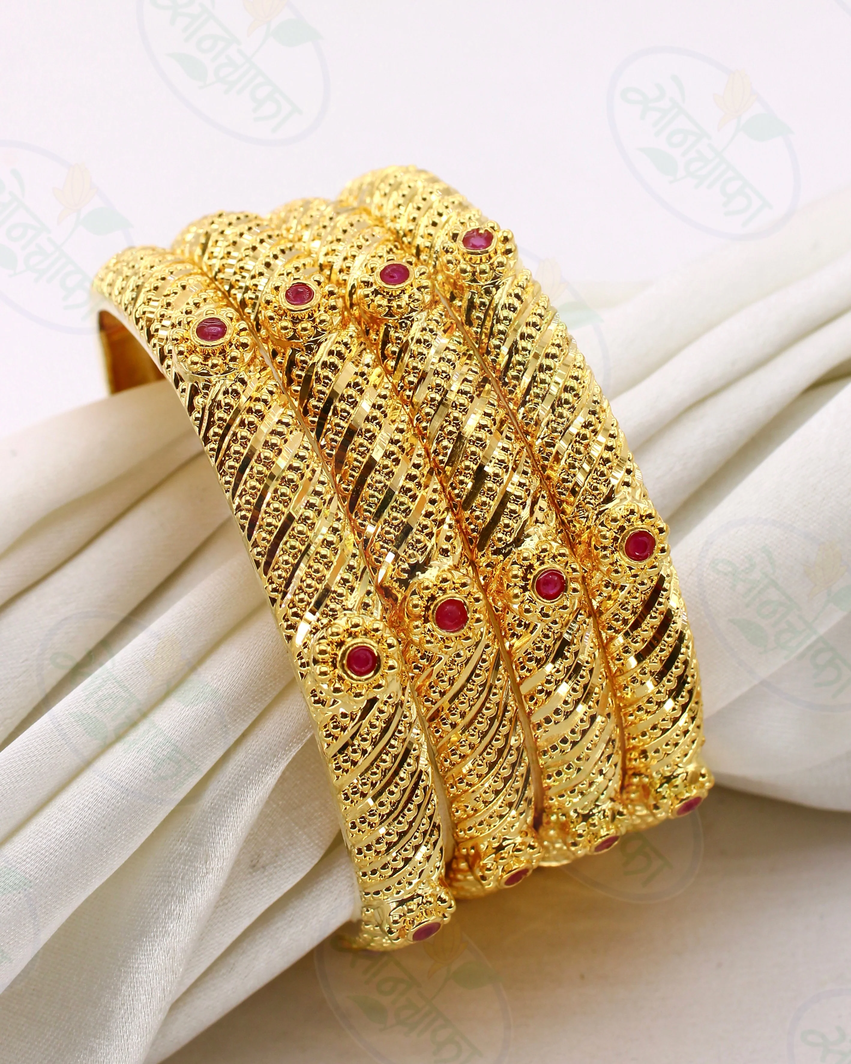 ROYAL GLAM GOLD PLATED BANGLES - Image 3
