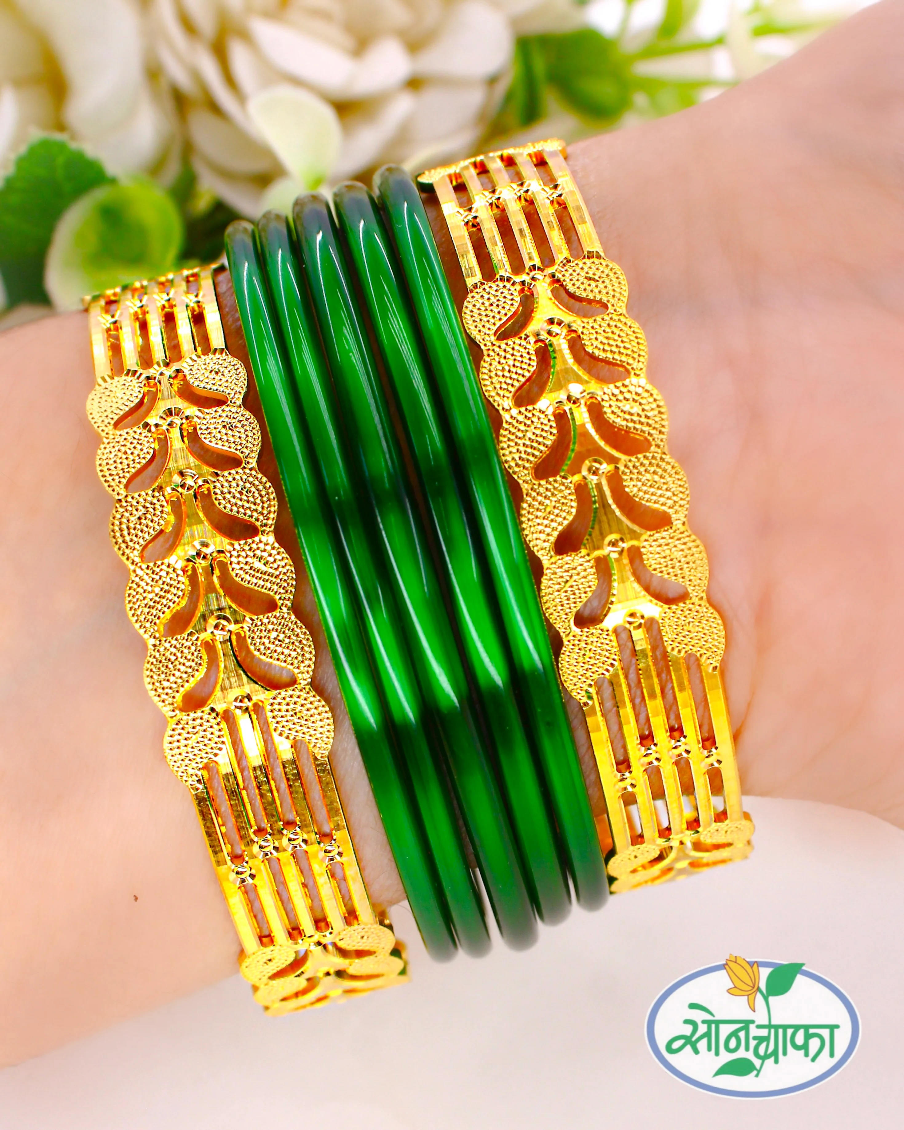DECOROUS GOLD PLATED BANGLES