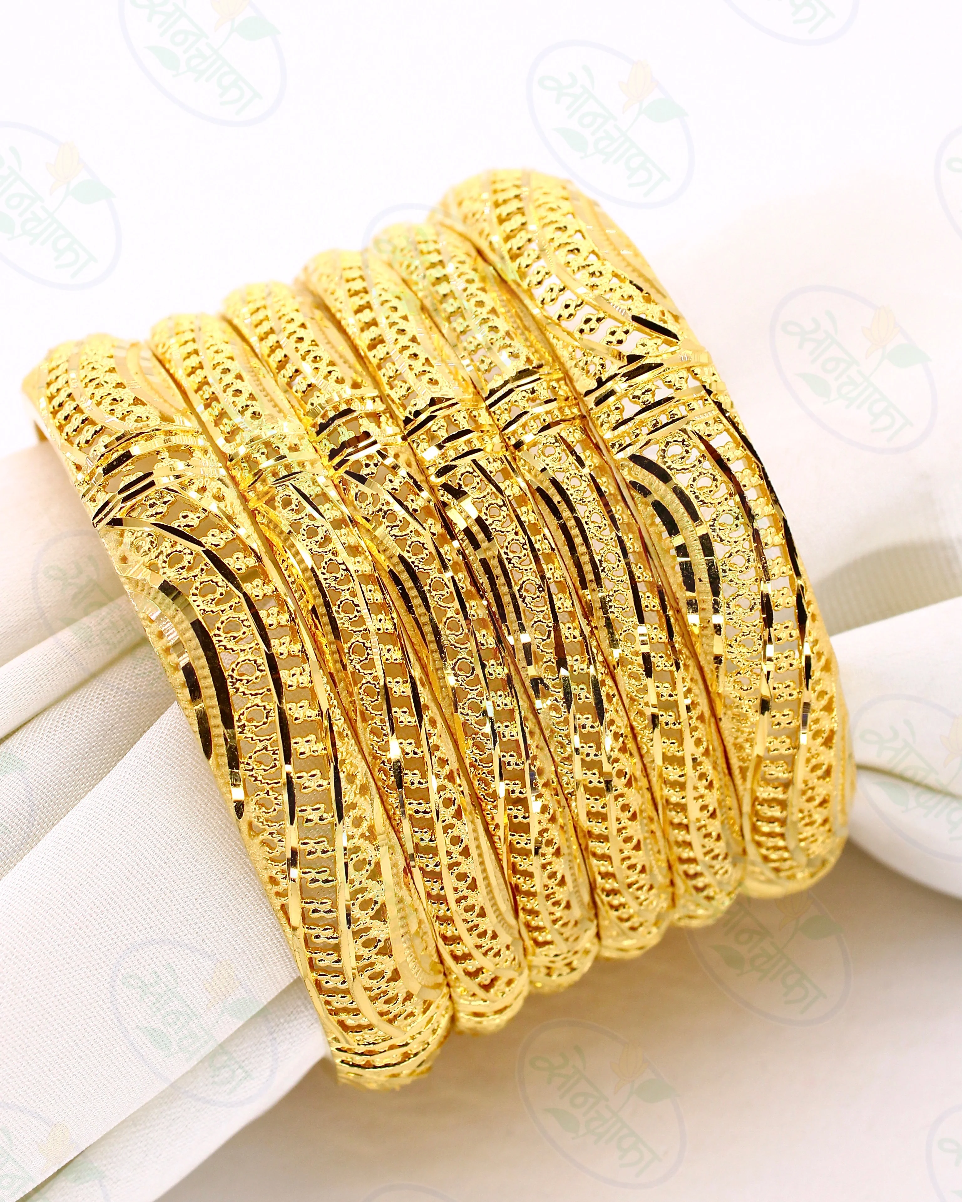 BEAUTIFUL FANCY GOLD PLATED BANGLES - Image 3