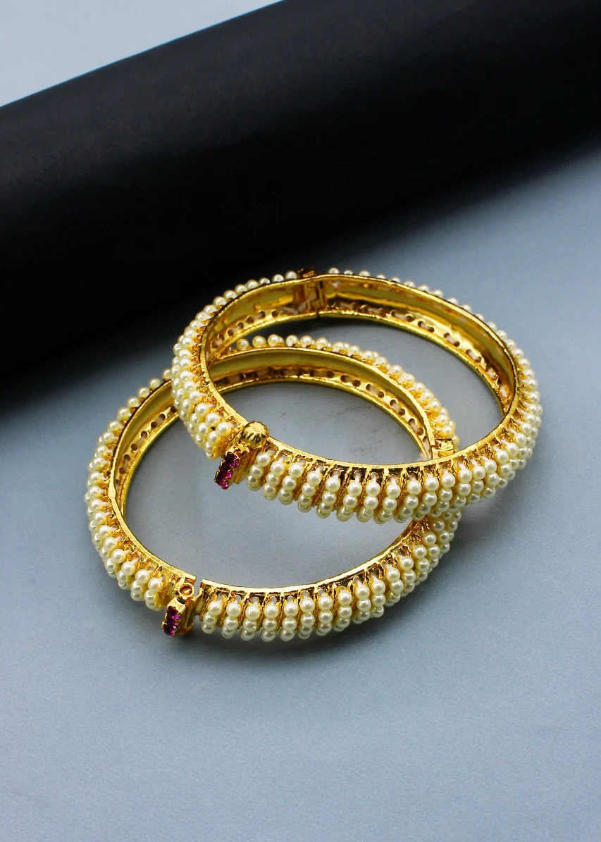 SPLENDID PEARL BEADS BANGLES - Image 6
