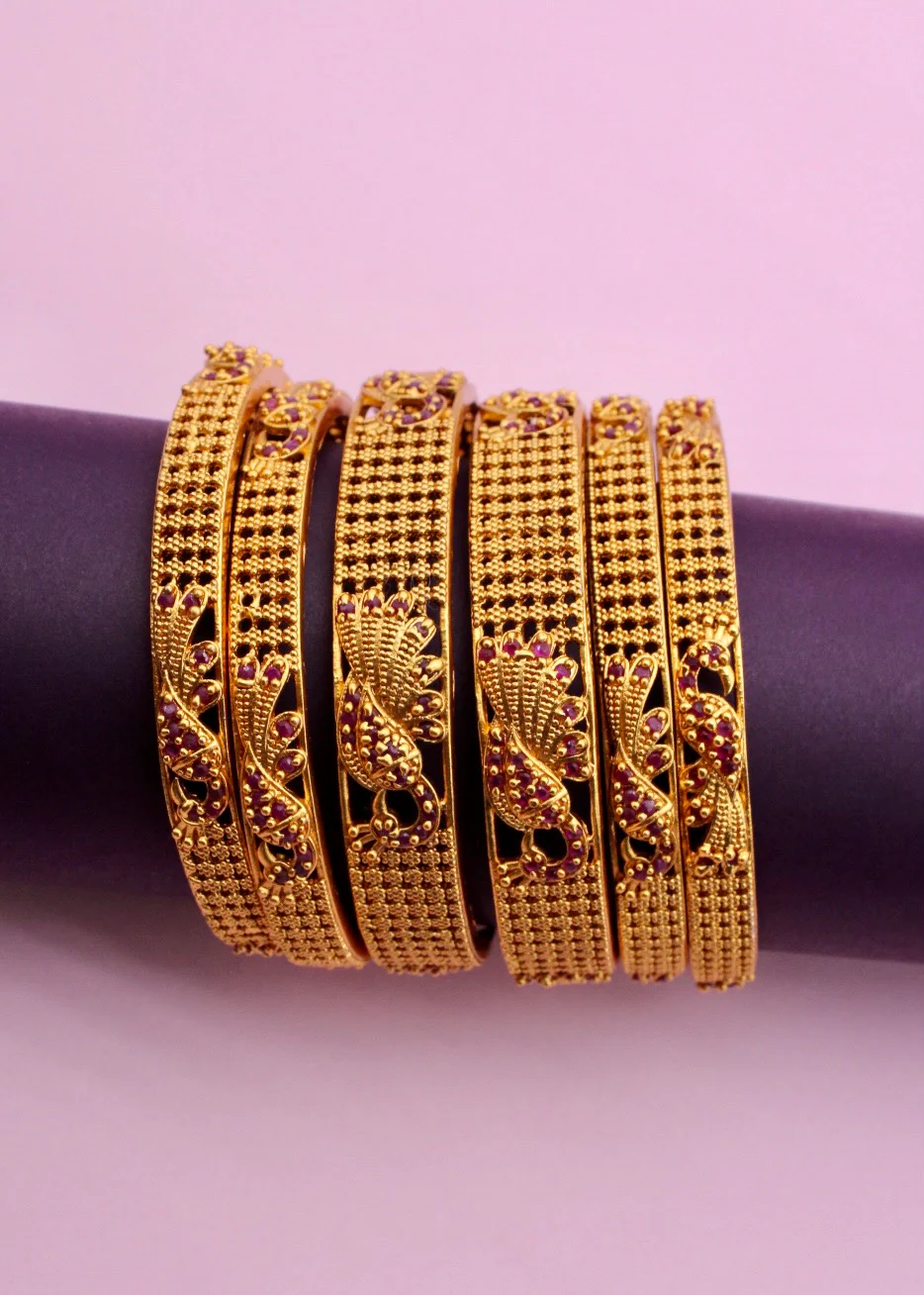 MARVELLOUS PEACOCK MATTE BANGLES