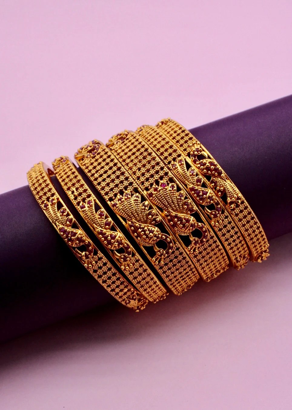 MARVELLOUS PEACOCK MATTE BANGLES - Image 2
