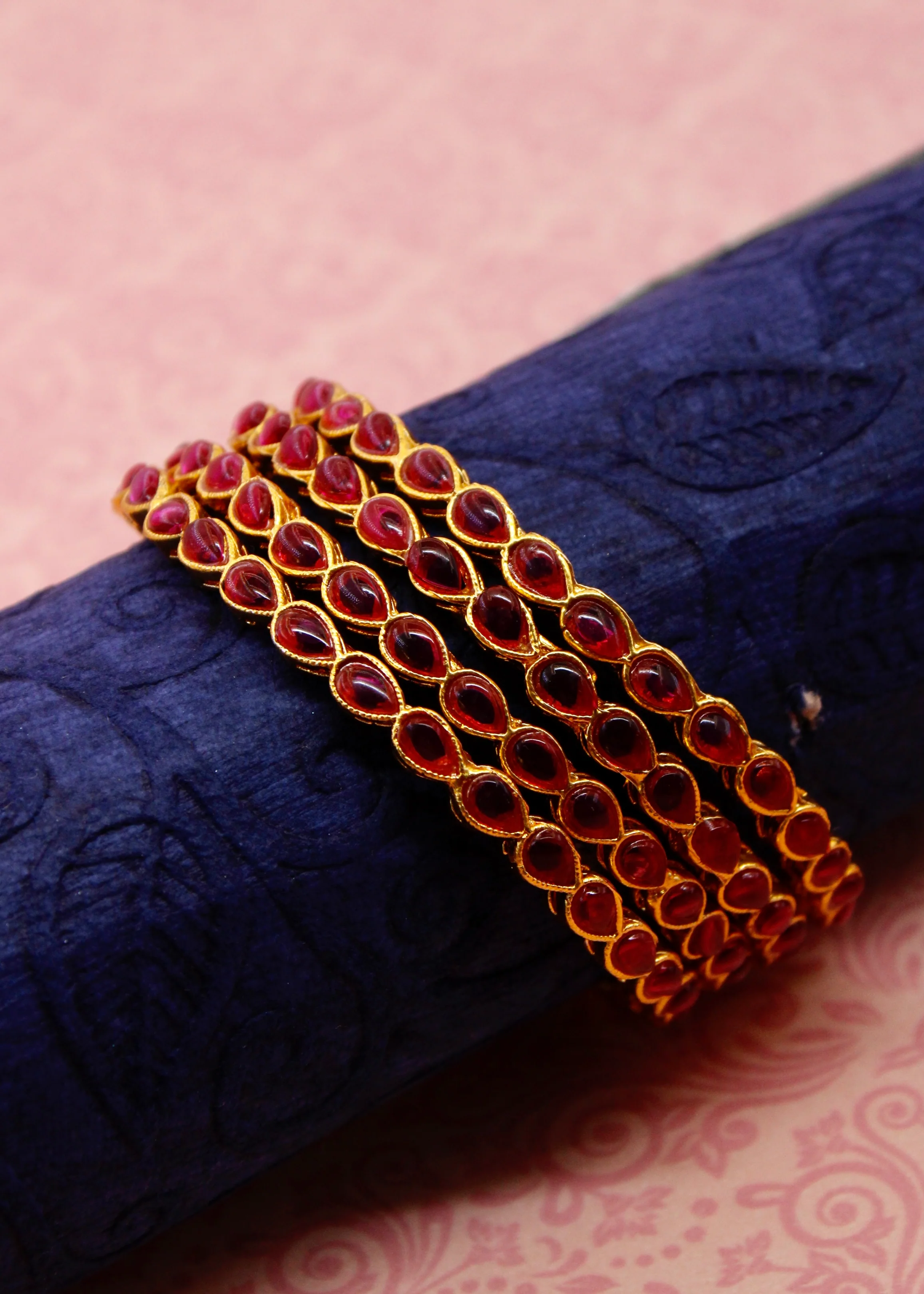 RUBY STONE DESIGNER BANGLES