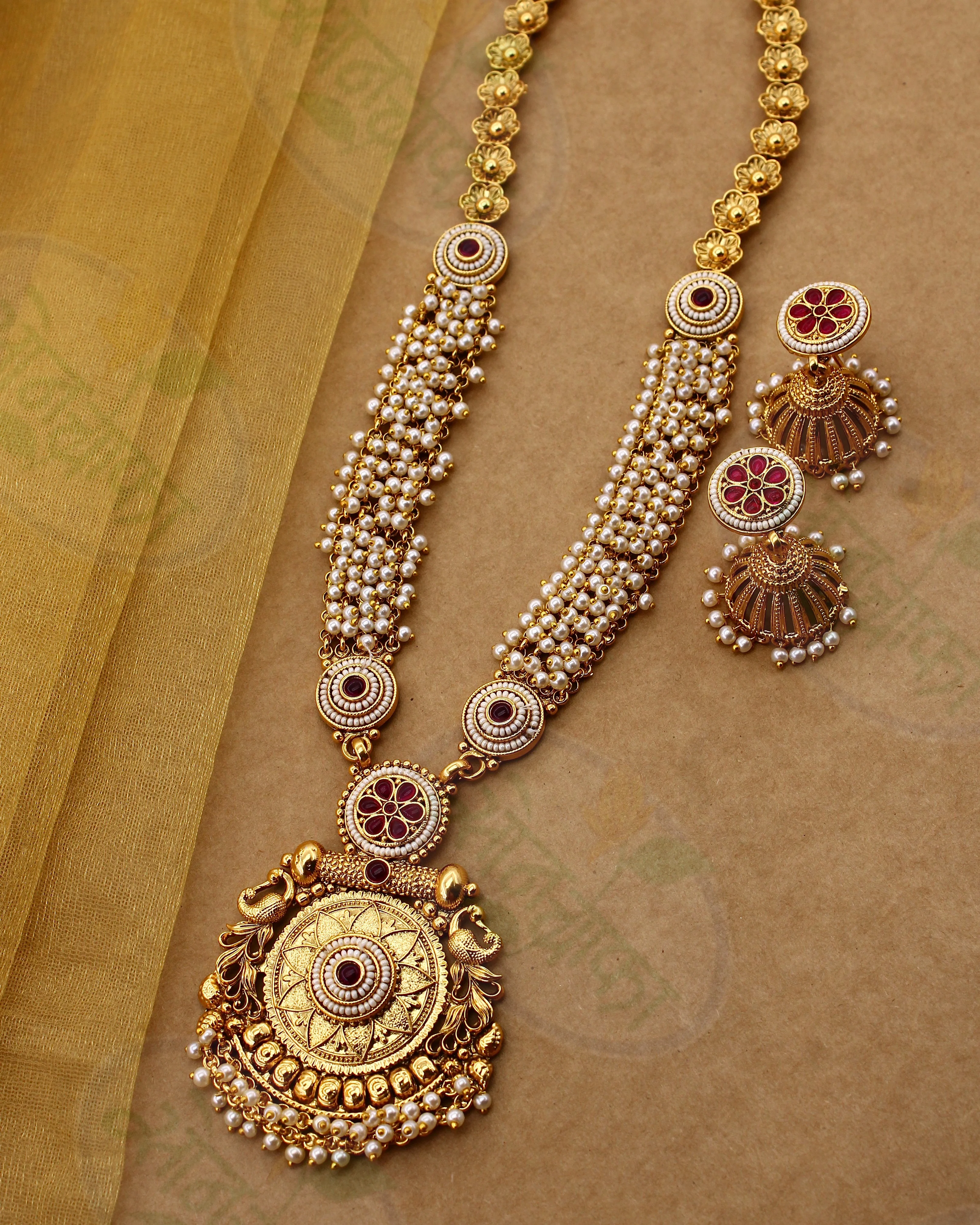 FLORET DESIGNER MOTI NECKLACE - Image 2