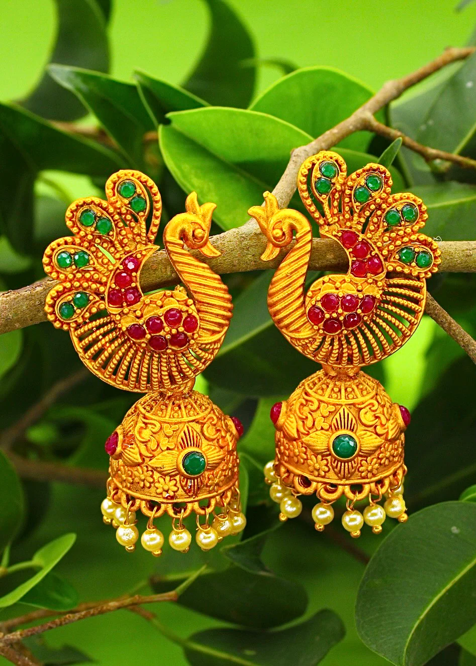 STYLISH PEACOCK JHUMKI - Image 3