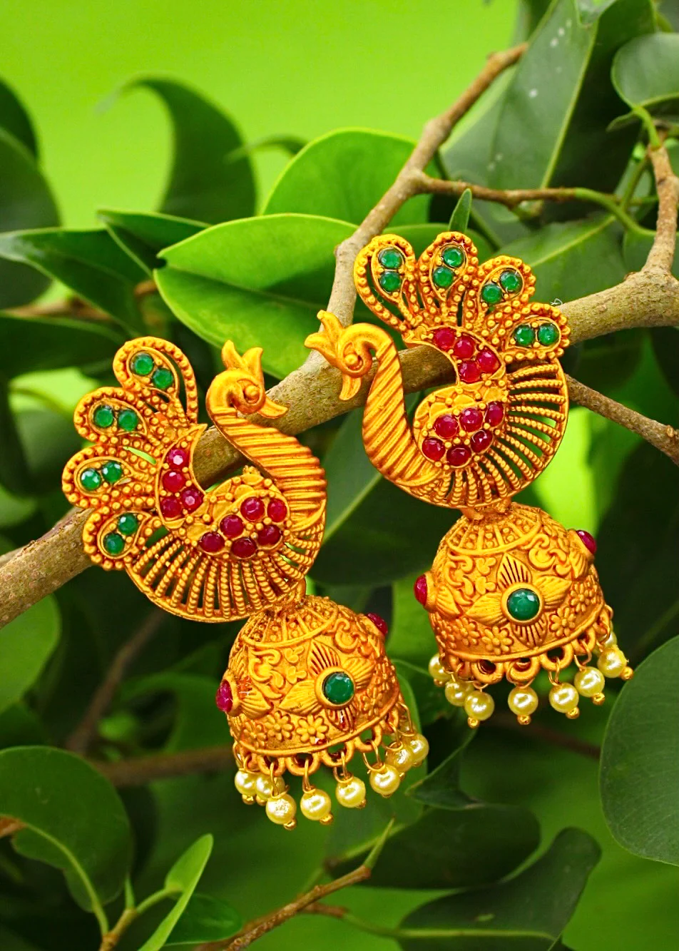 STYLISH PEACOCK JHUMKI - Image 4