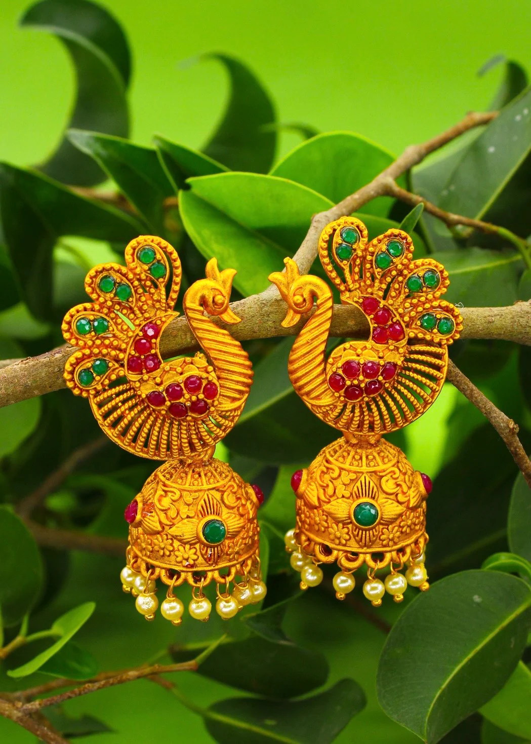 STYLISH PEACOCK JHUMKI - Image 5