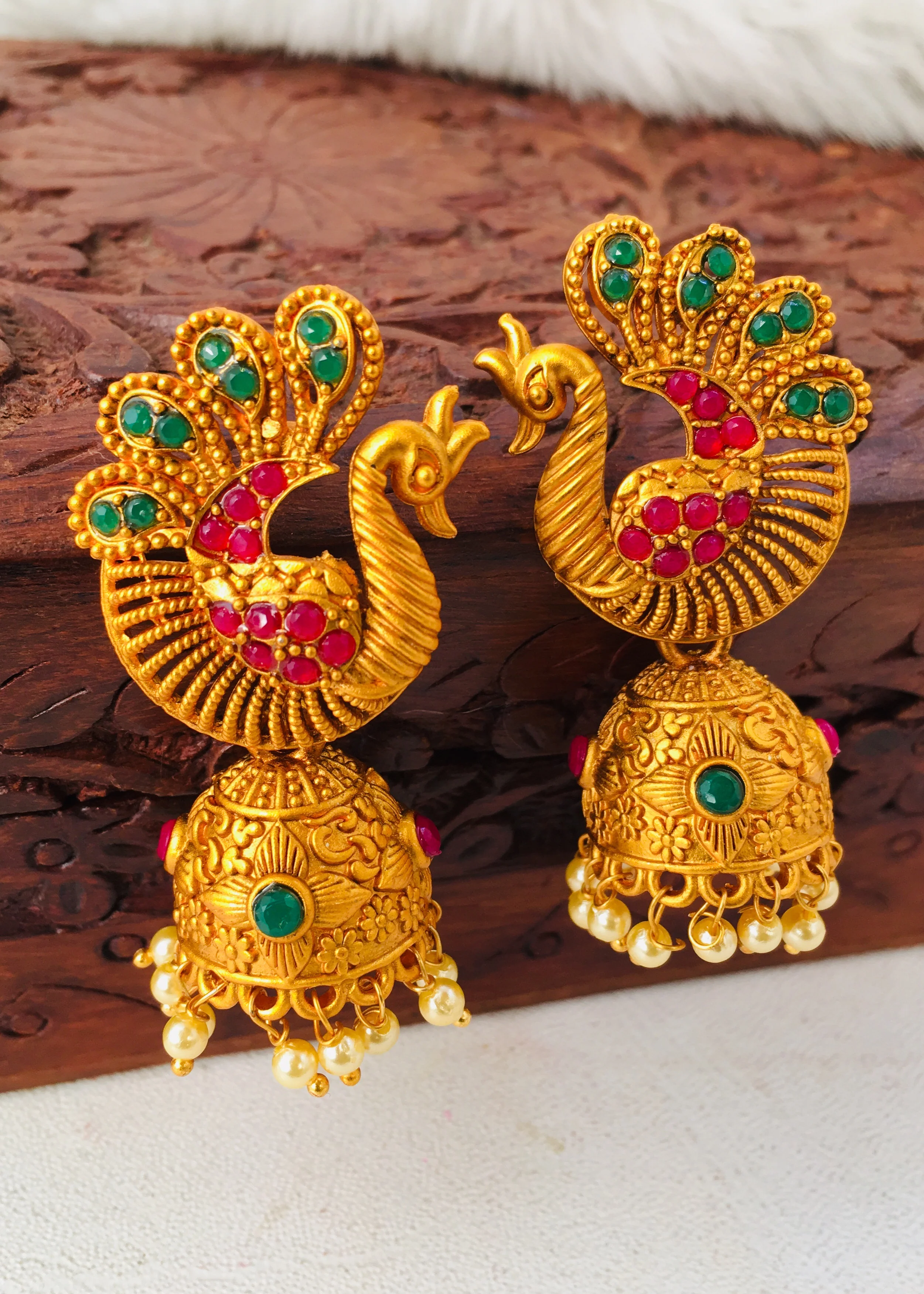 STYLISH PEACOCK JHUMKI - Image 7
