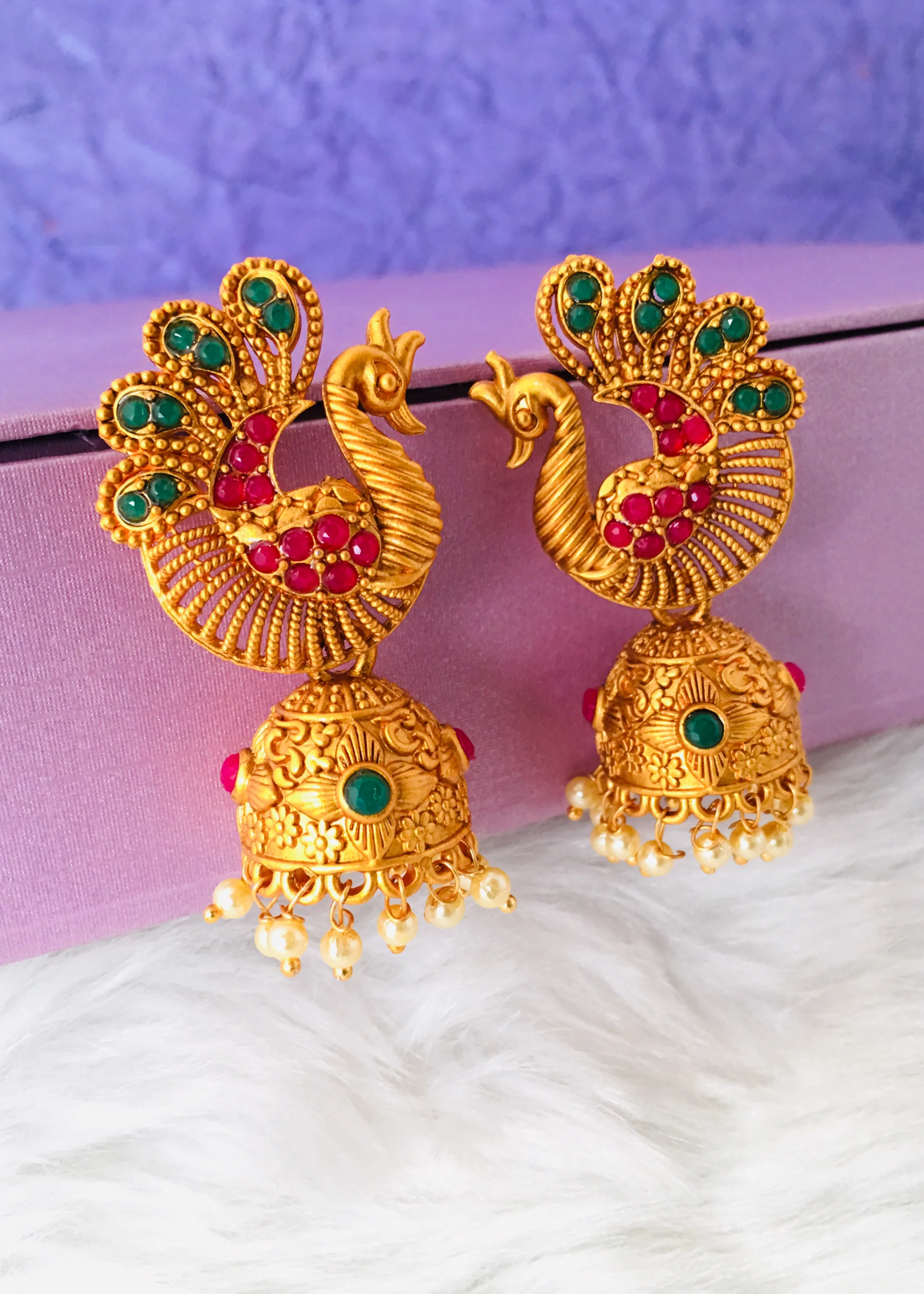 STYLISH PEACOCK JHUMKI - Image 9