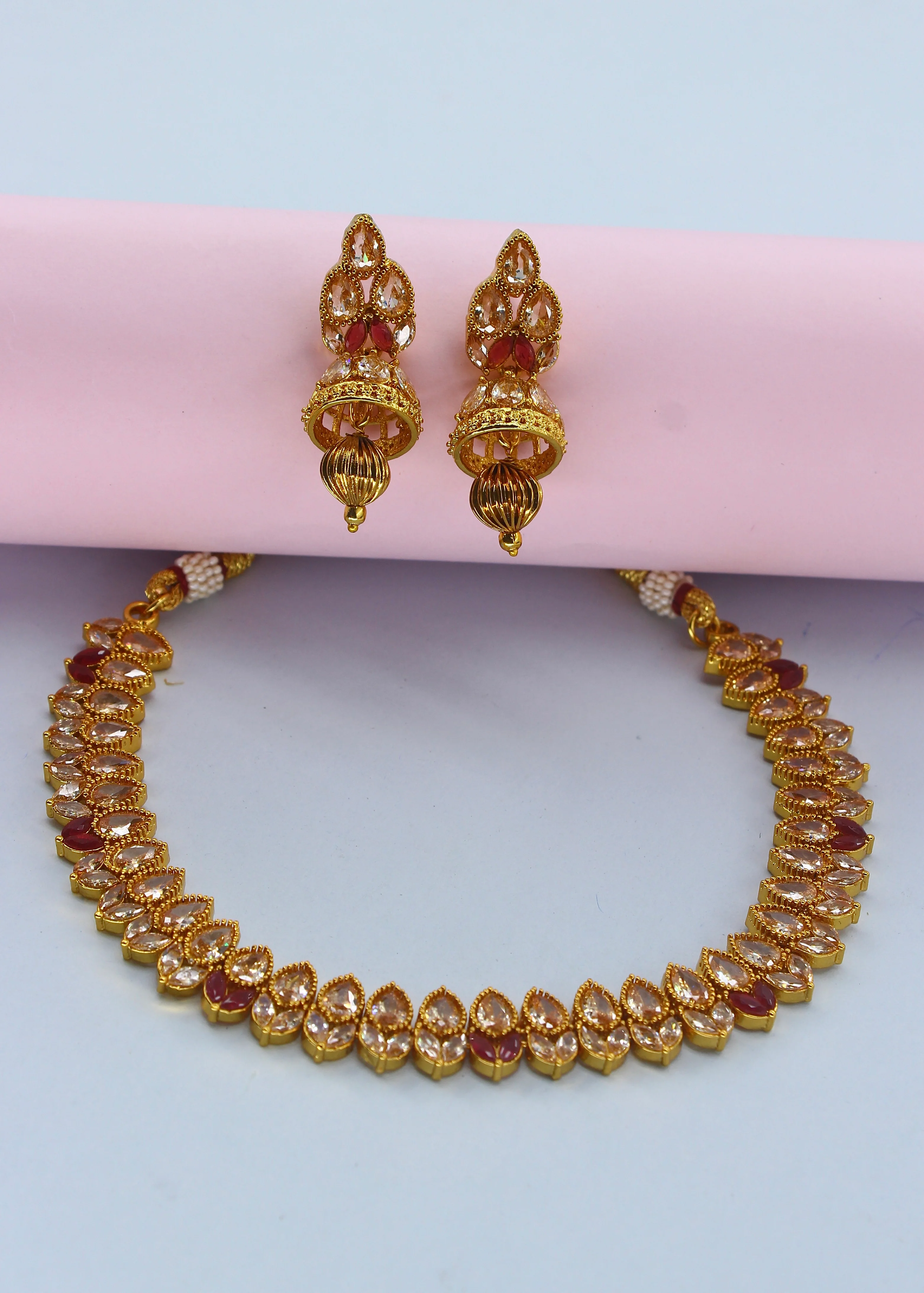 BEAUTIFUL LEAF DESIGNER NECKLACE - Image 5