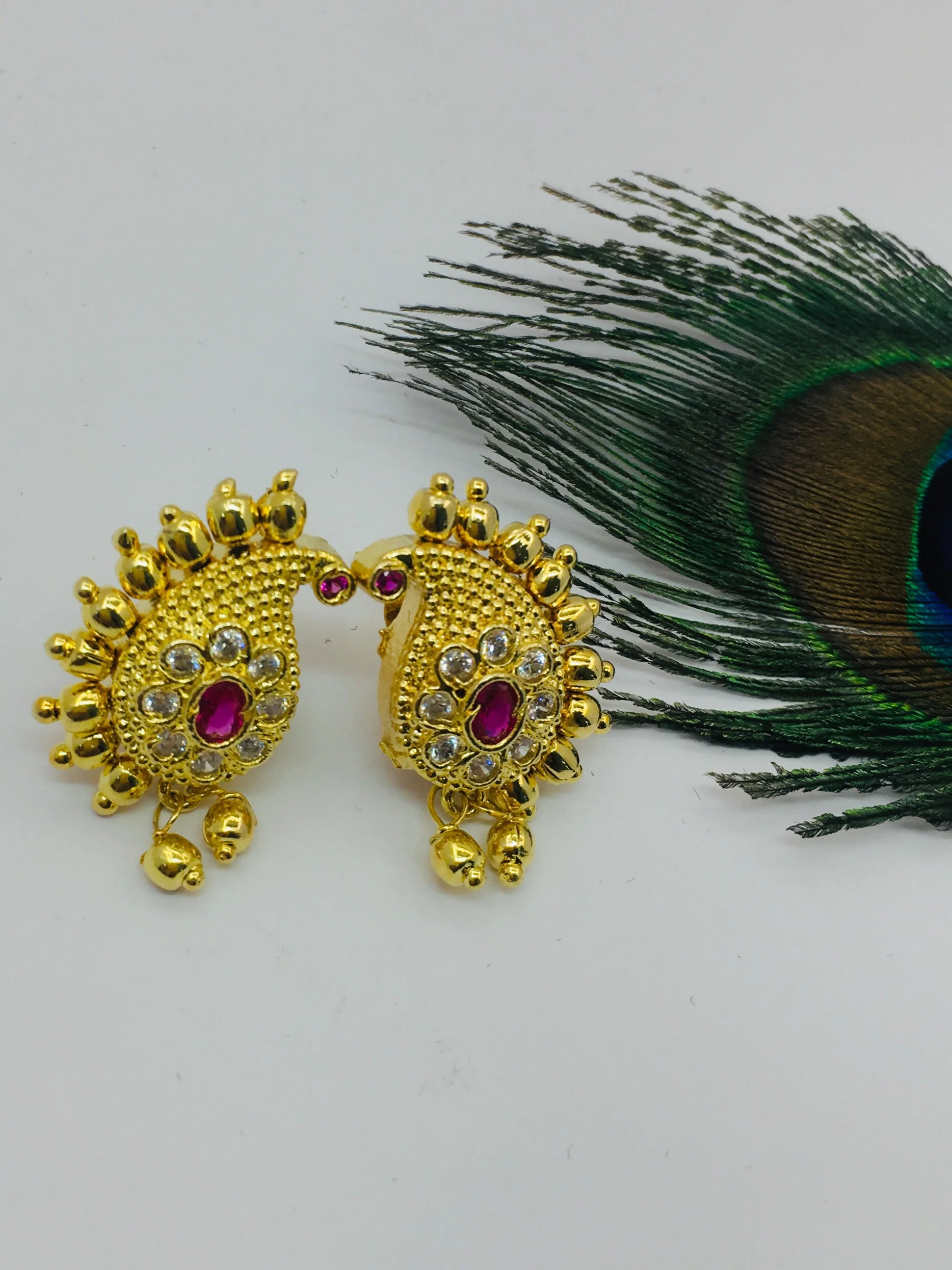 STYLISH PEACOCK EARRINGS - Image 7