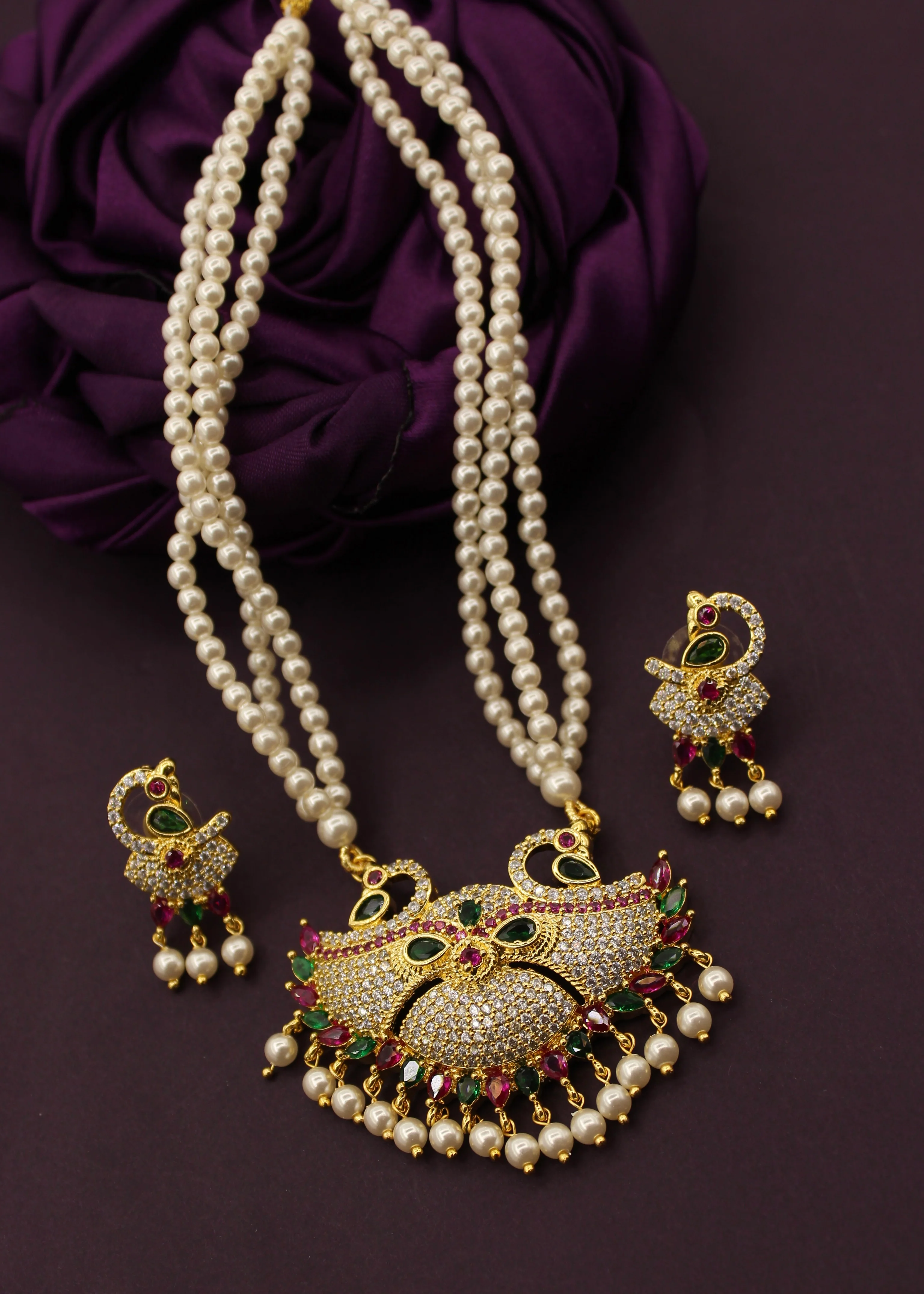 GRACEFUL DESIGNER MOTI NECKLACE - Image 8