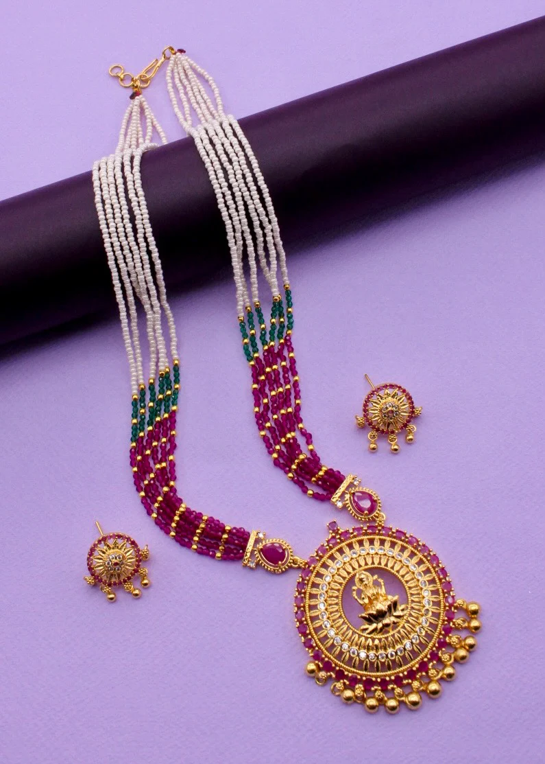 GODDESS LAXMI MOTI NECKLACE - Image 4