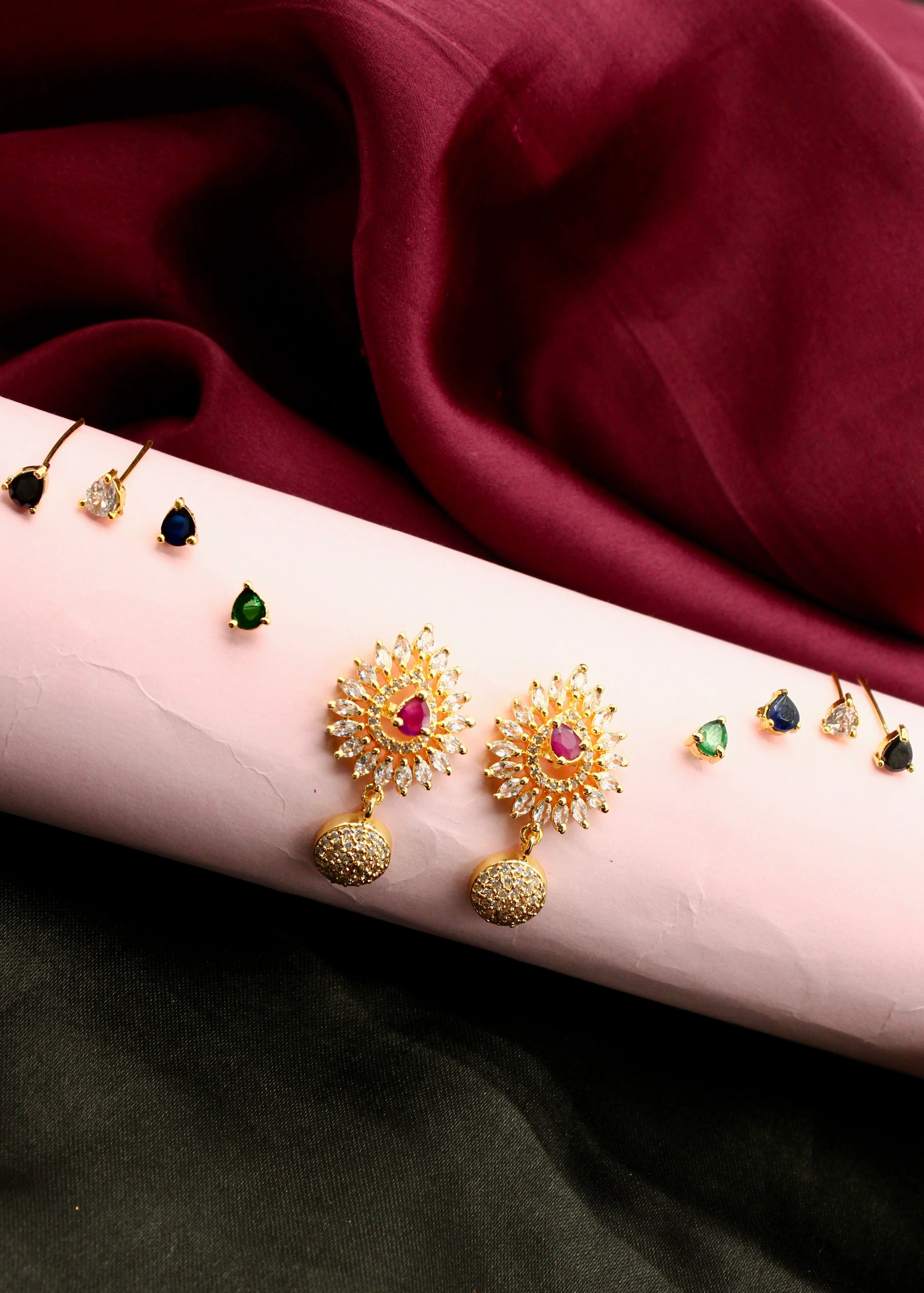 GORGEOUS CHANGEABLE STONE EARRINGS - Image 3