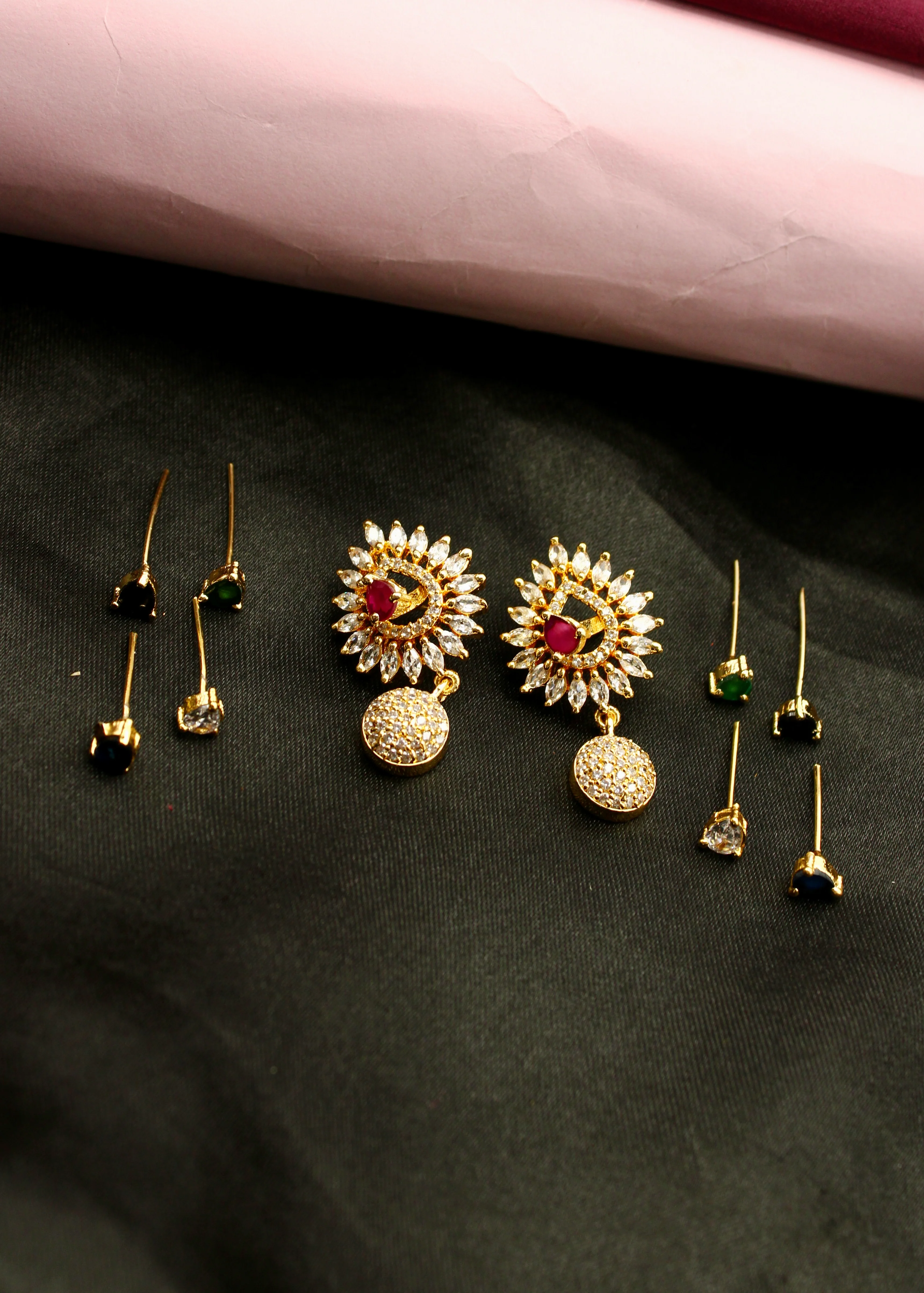 GORGEOUS CHANGEABLE STONE EARRINGS - Image 4