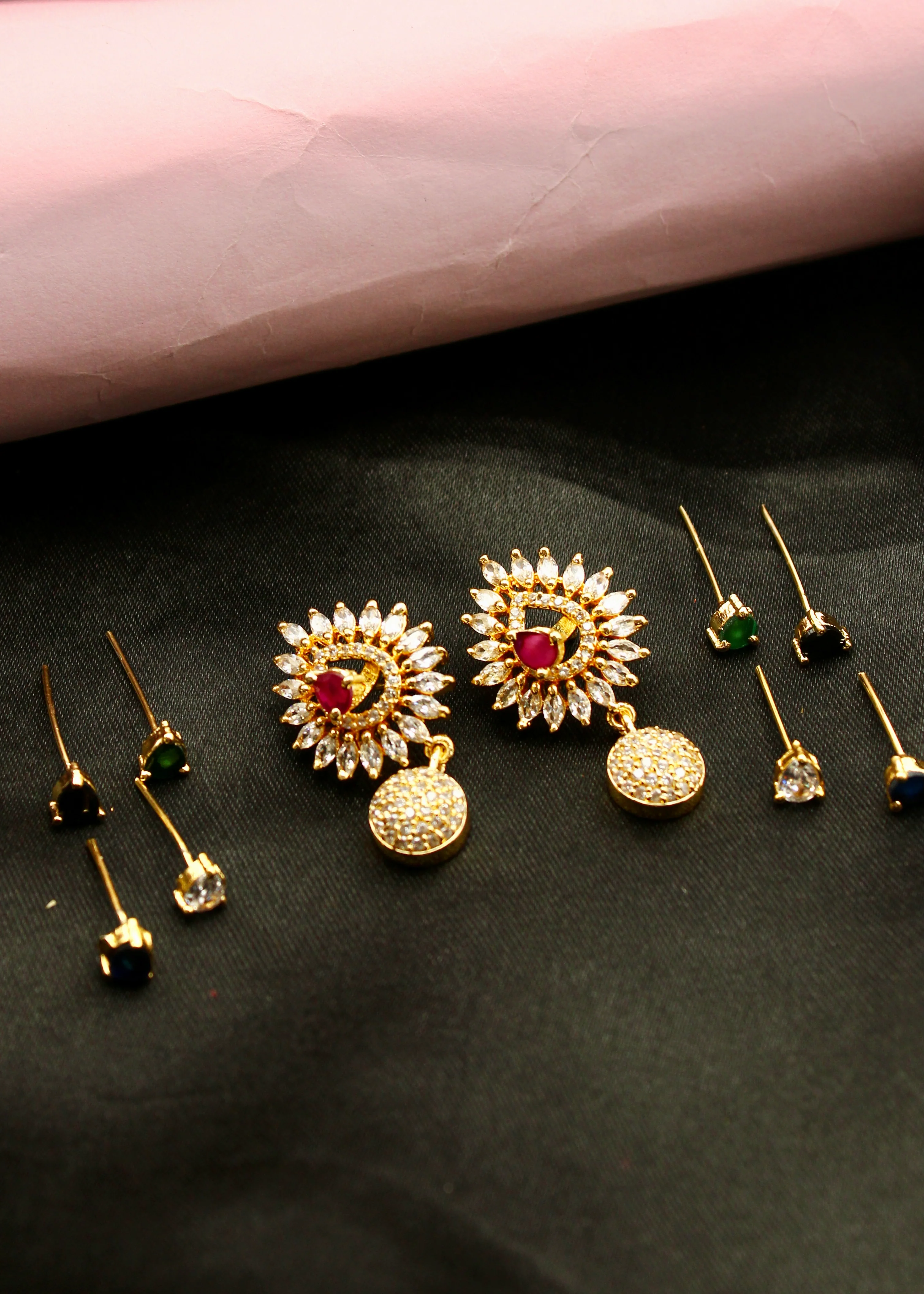 GORGEOUS CHANGEABLE STONE EARRINGS - Image 5