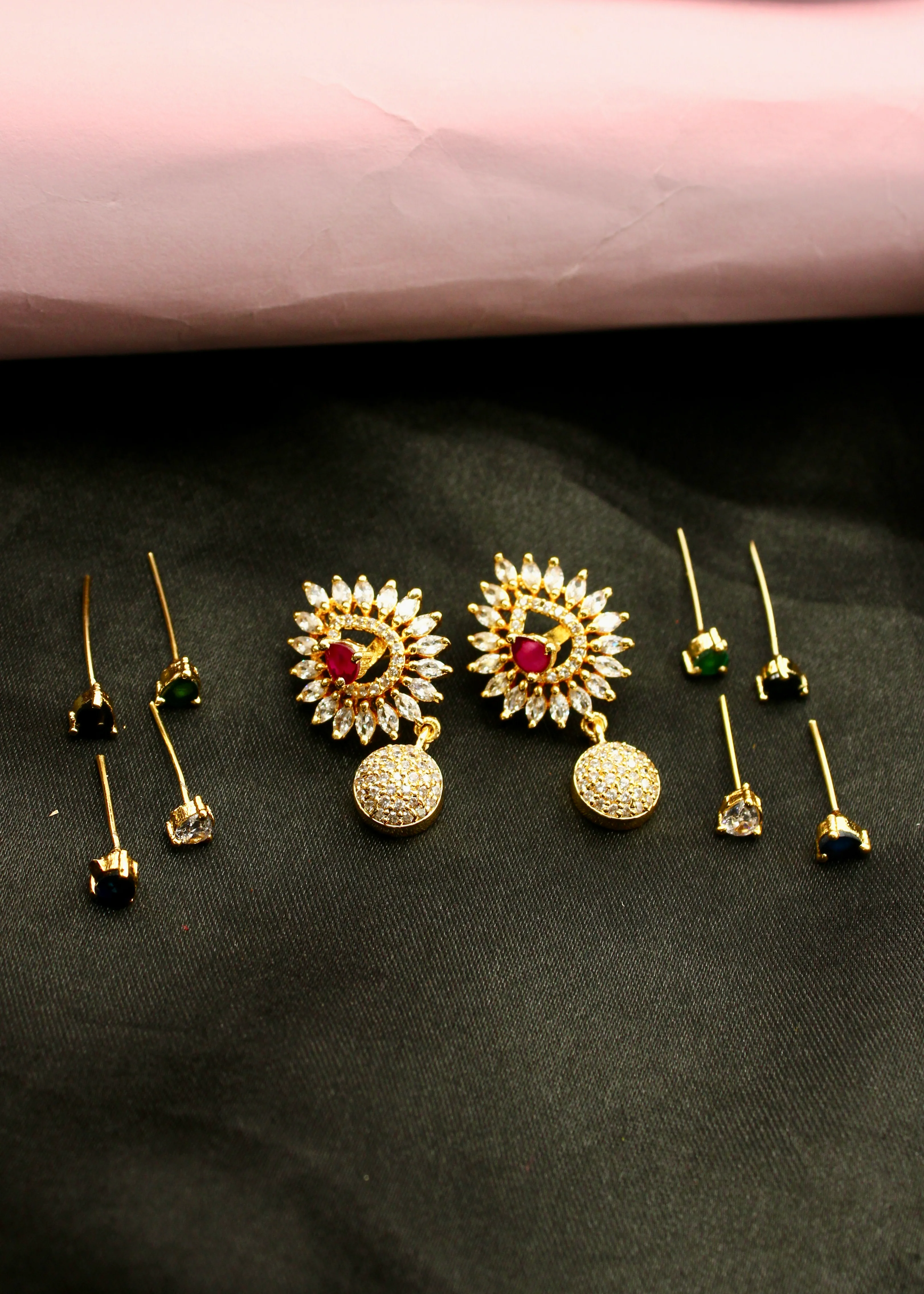 GORGEOUS CHANGEABLE STONE EARRINGS - Image 6